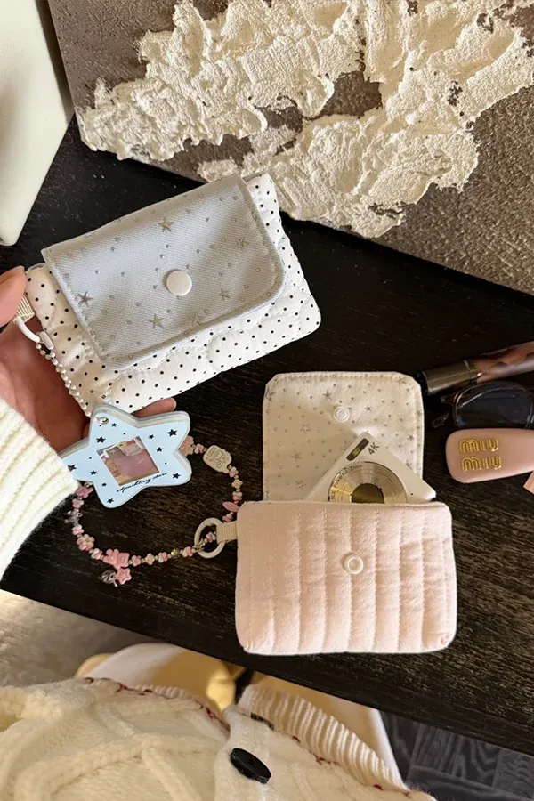 Original Star Ins Style CCD Storage Bag Cosmetic Bag Cute Sanitary Napkin Bag Coin Purse Card Bag Lipstick Pouch
