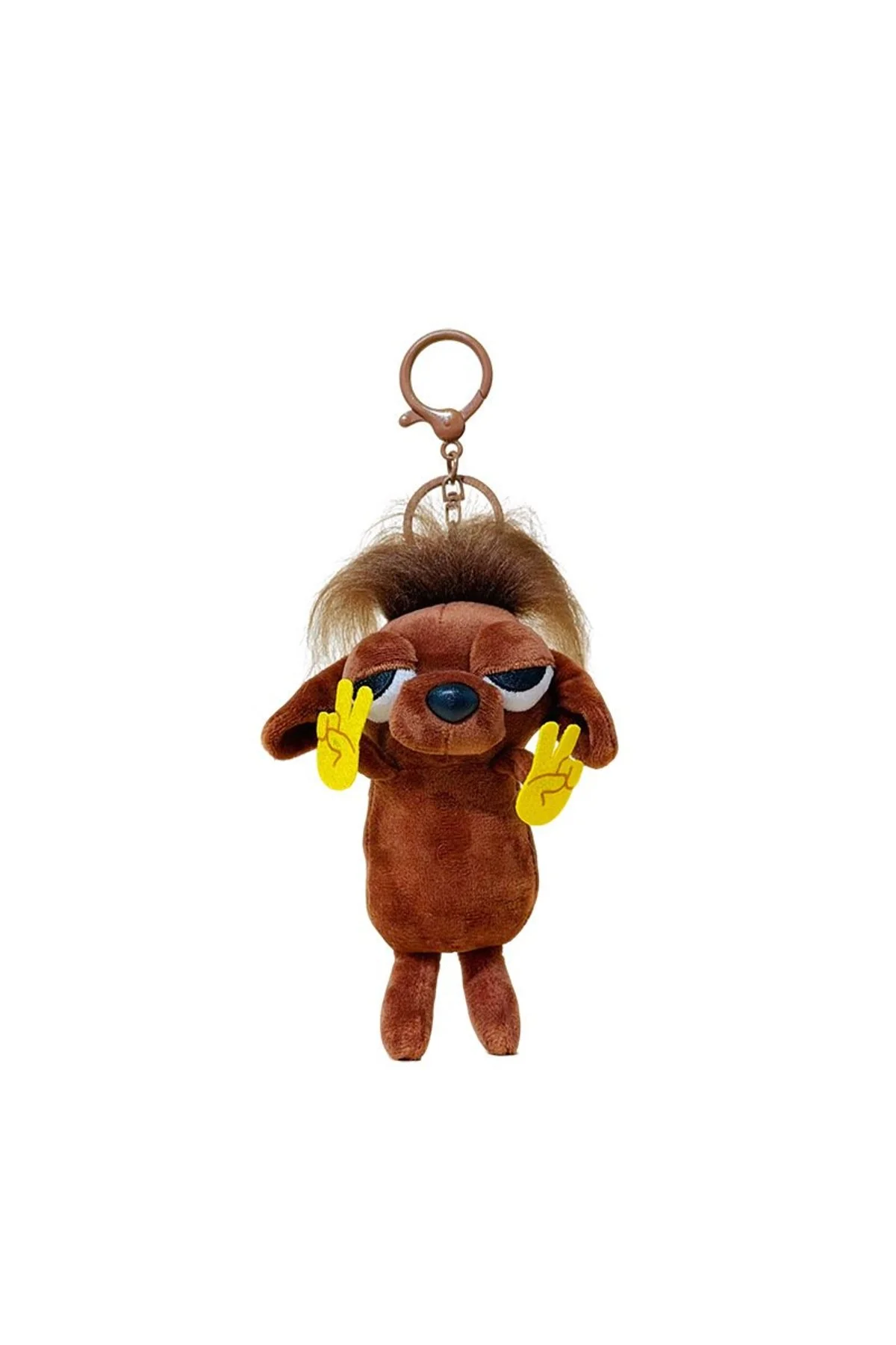 Rock Style Chihuahua Plush Keychain Rough Look Puppy Bag Charm