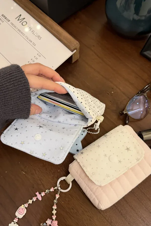 Original Star Ins Style CCD Storage Bag Cosmetic Bag Cute Sanitary Napkin Bag Coin Purse Card Bag Lipstick Pouch
