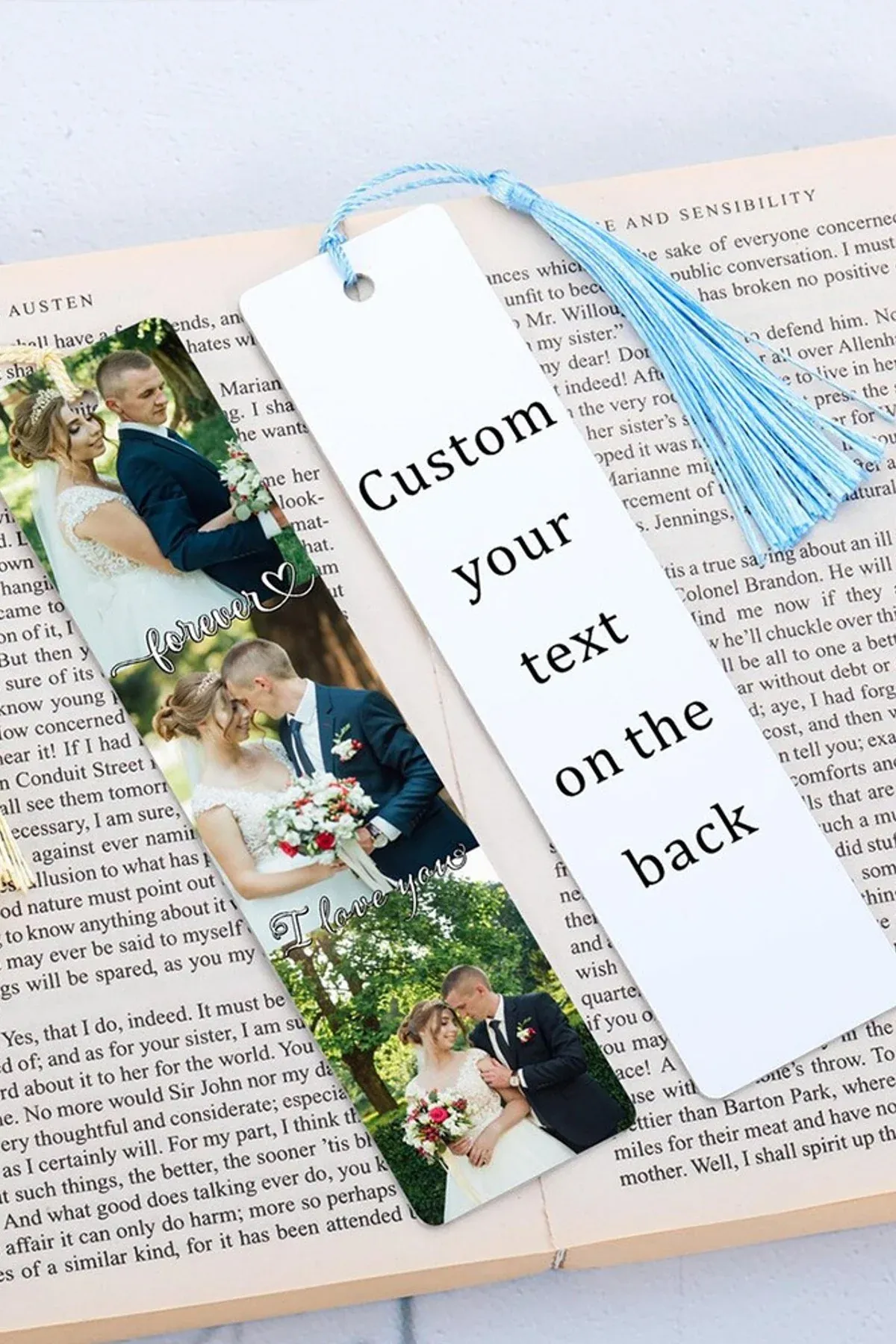 Custom Aluminum Bookmark Engraved Personalized Logo Text & Pattern