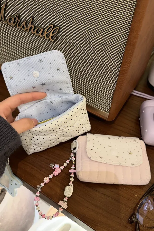 Original Star Ins Style CCD Storage Bag Cosmetic Bag Cute Sanitary Napkin Bag Coin Purse Card Bag Lipstick Pouch