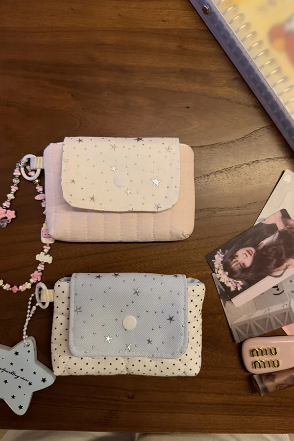 Original Star Ins Style CCD Storage Bag Cosmetic Bag Cute Sanitary Napkin Bag Coin Purse Card Bag Lipstick Pouch