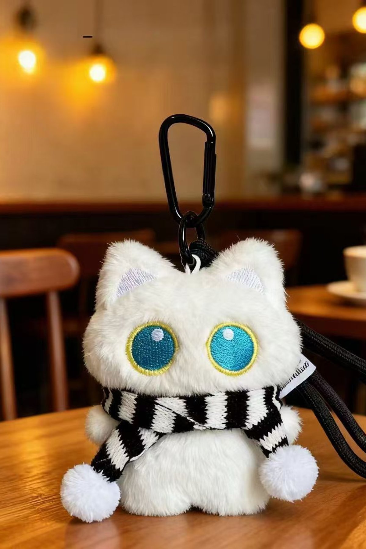 Black Cat Holding Fish Couple Pendant Fashion Accessory Charms