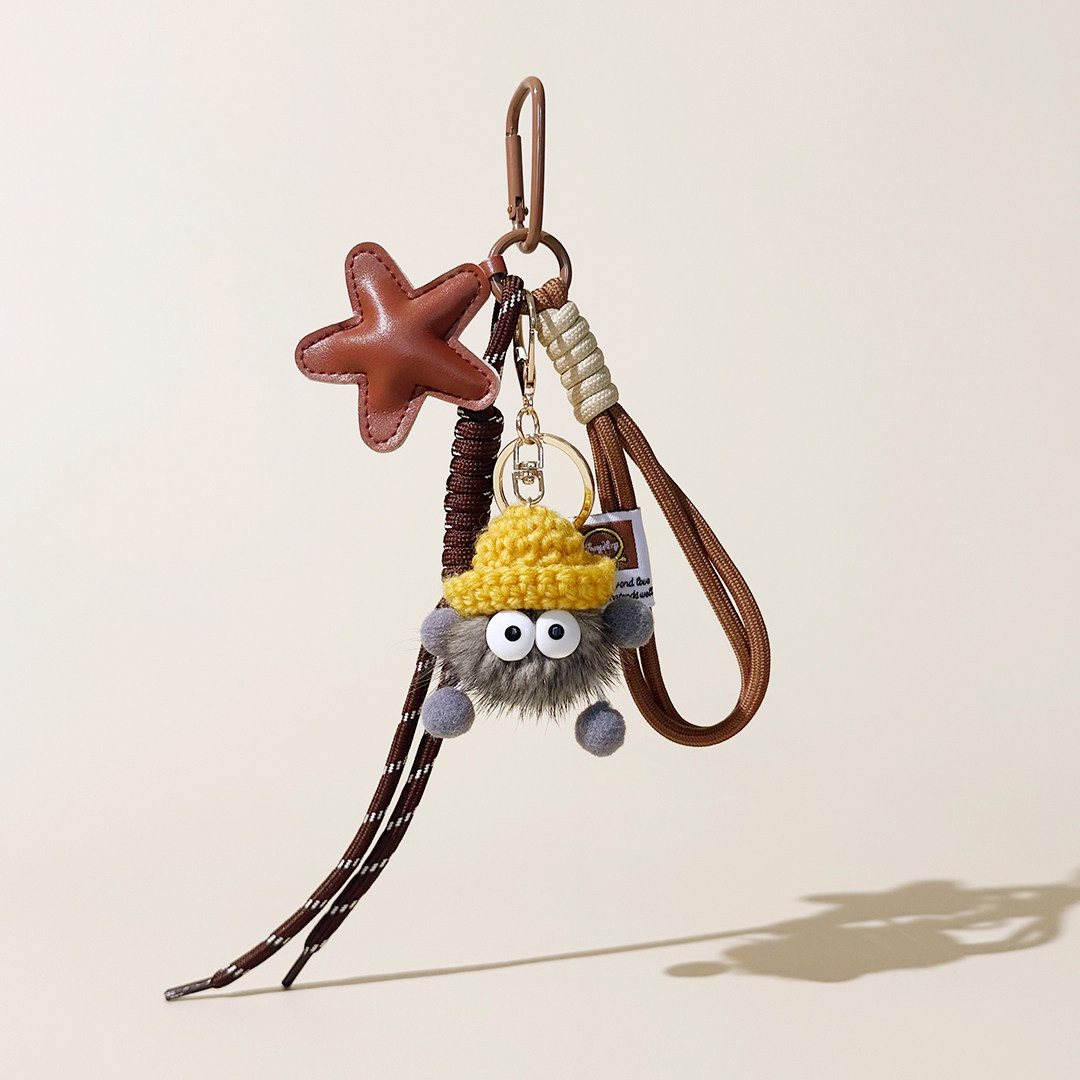 Women Maillard Style Star Miu Series Bag Charm, Ins Cute Accessories, Keychain Lanyard Ornament, Gift