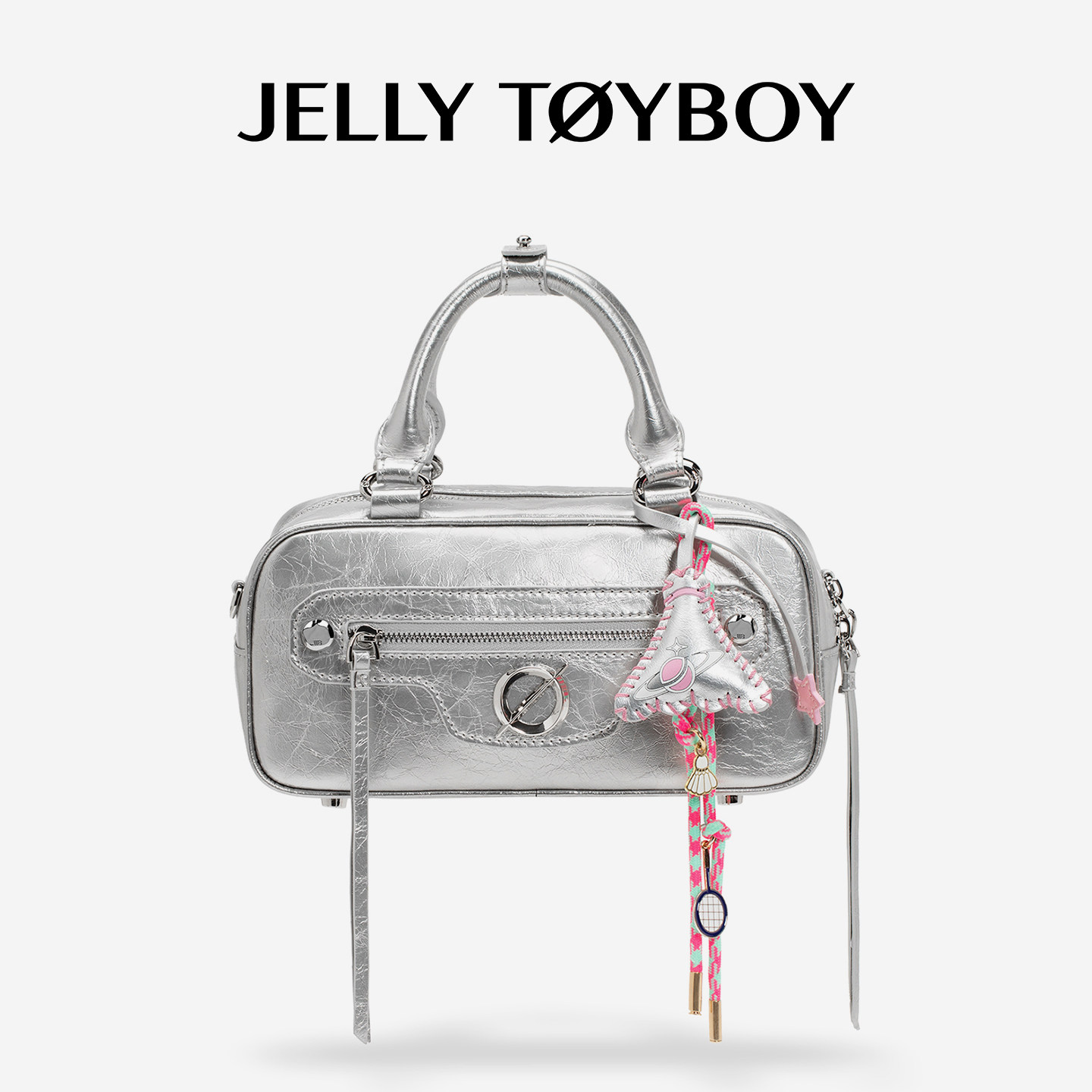 Jellytoyboy Women's Y2K Niche Pink Motorcycle Bag Large Capacity Crossbody for Street Travel|  JTB Aurora Boston bag