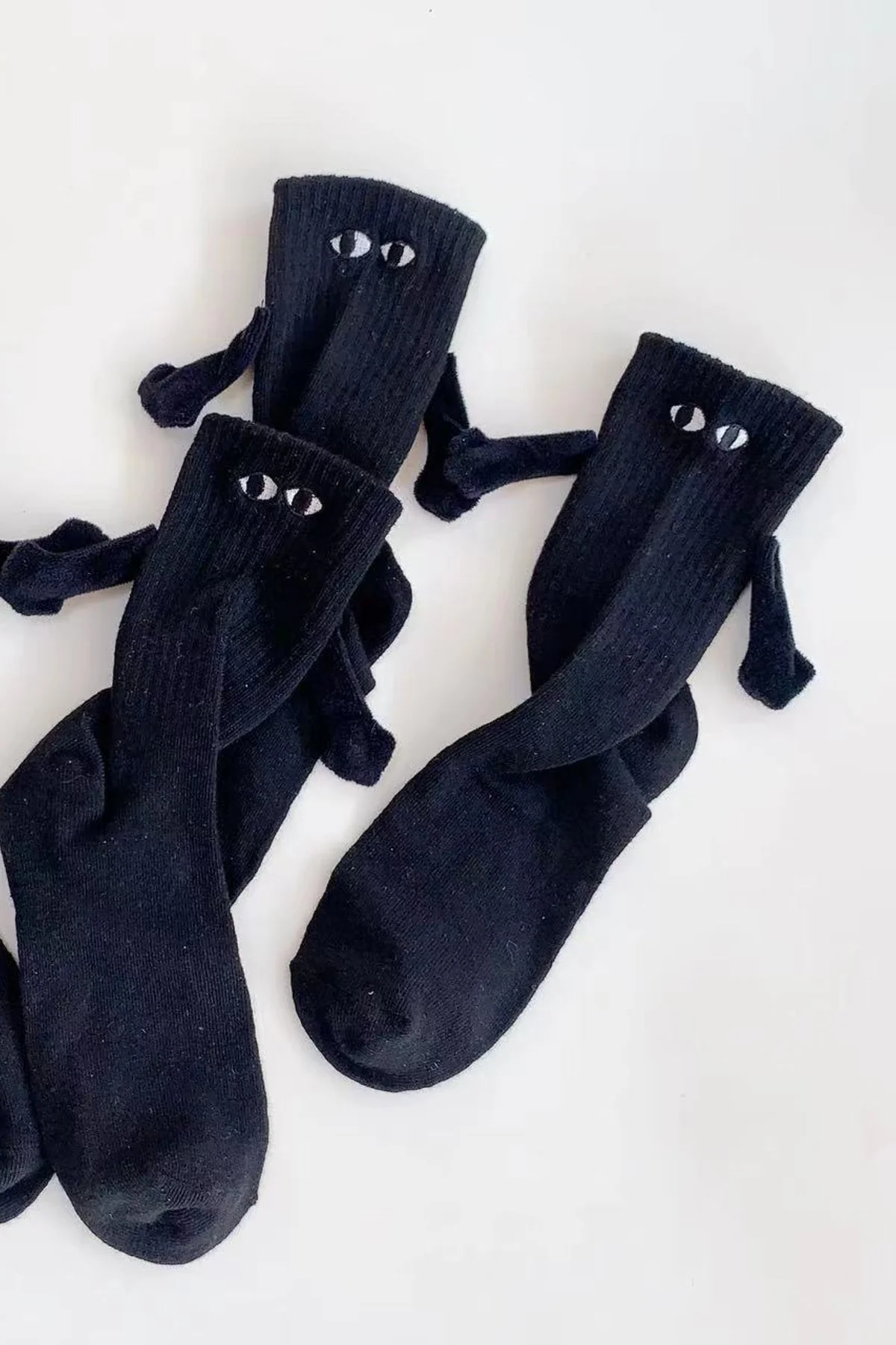 Cute Couple Holding Hands Magnetic Socks Matching Pair Gift Socks