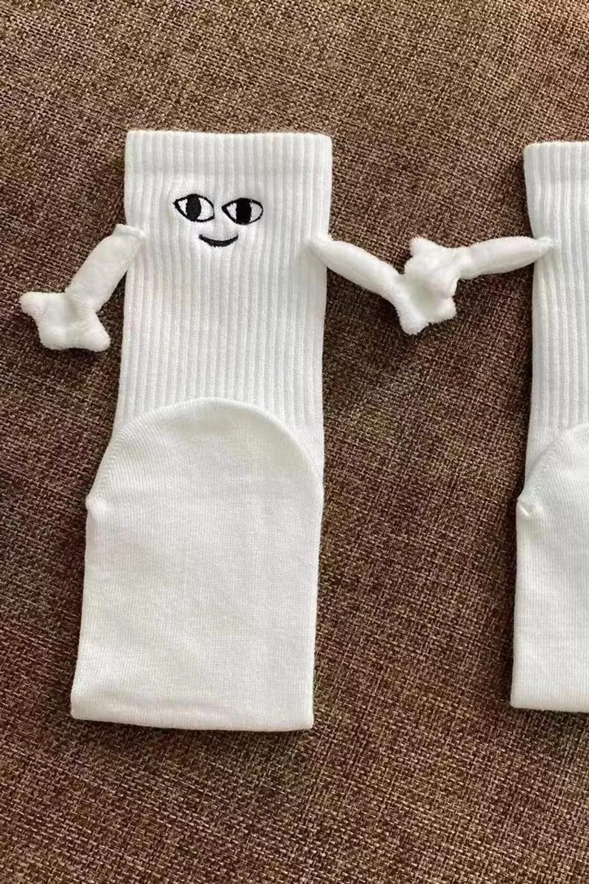 Cute Couple Holding Hands Magnetic Socks Matching Pair Gift Socks