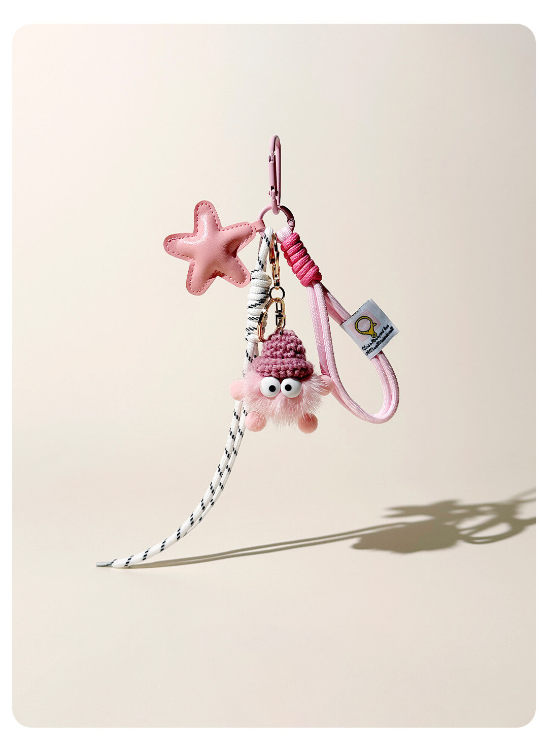 Women Maillard Style Star Miu Series Bag Charm, Ins Cute Accessories, Keychain Lanyard Ornament, Gift