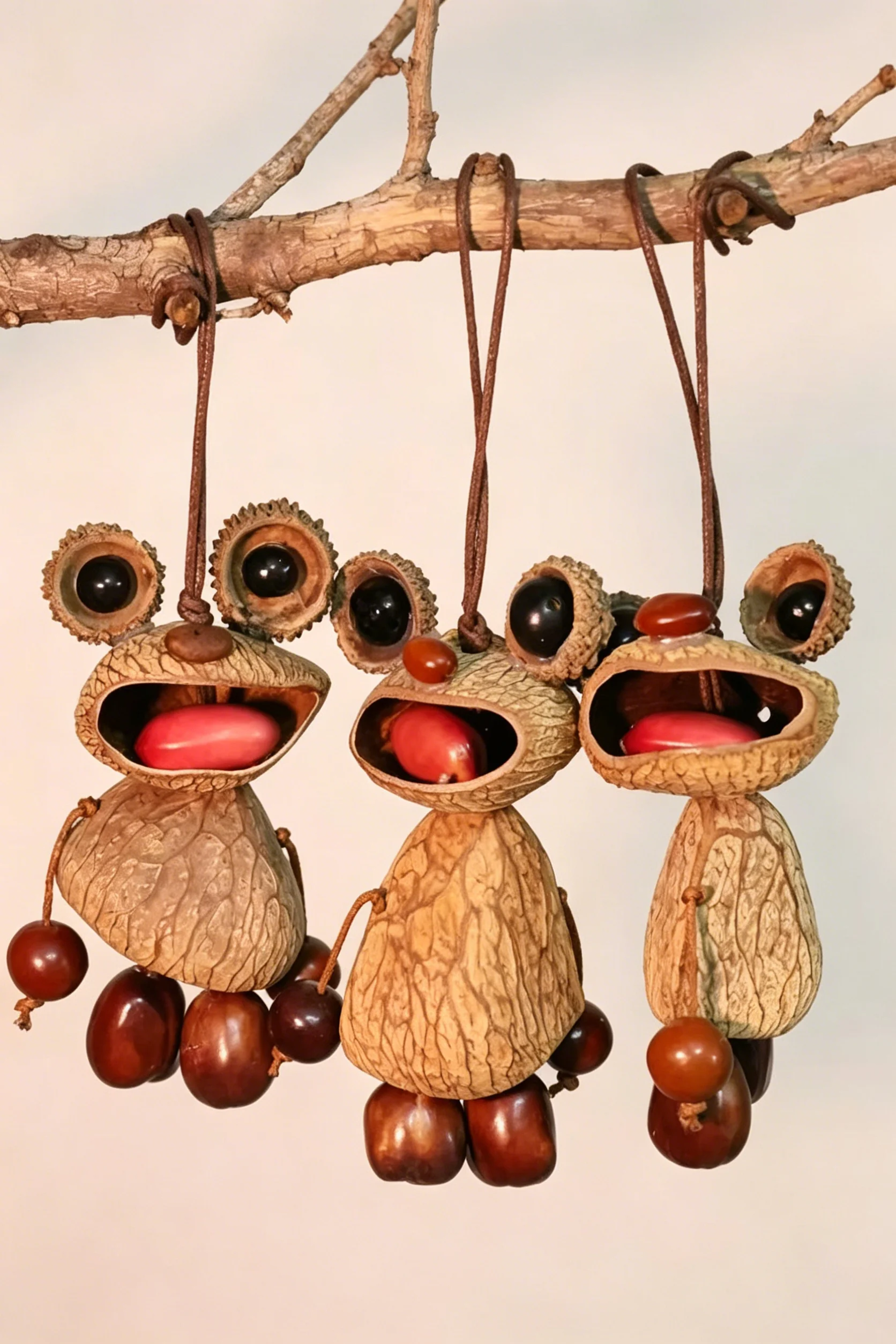 Cute Pod Doll Bag Charm Finished Handcrafted Entada Pendant Practical Ornament for Bag & Car Birthday Gift