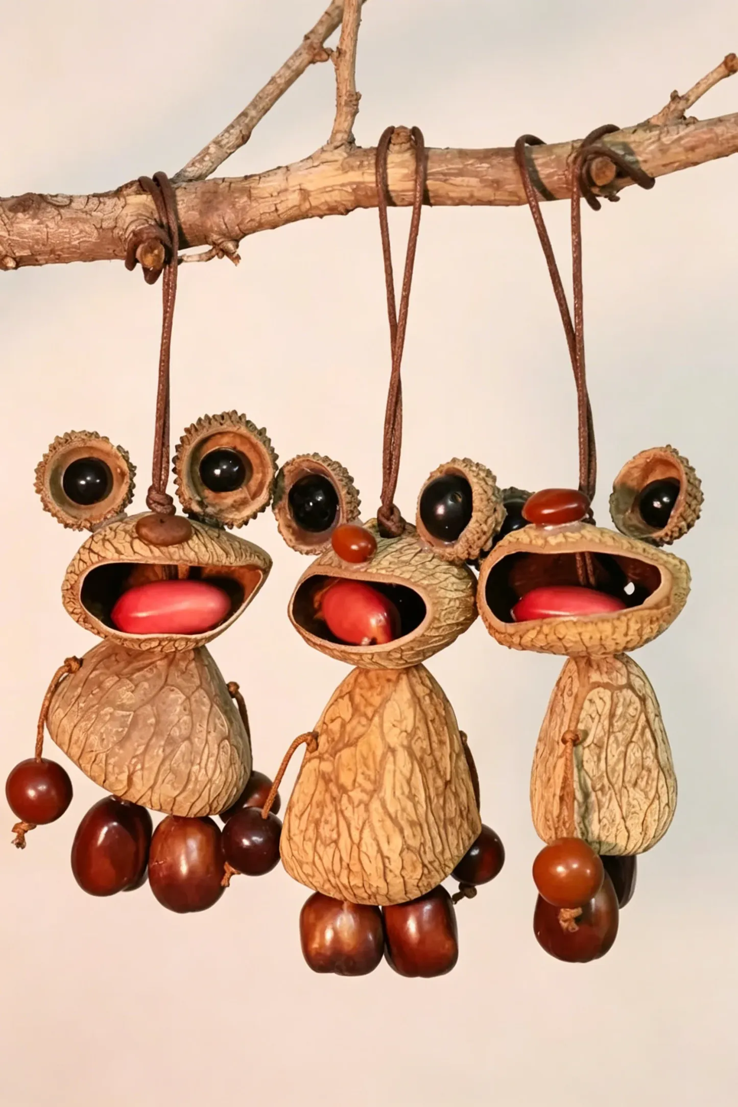 Cute Pod Doll Bag Charm Finished Handcrafted Entada Pendant Practical Ornament for Bag & Car Birthday Gift