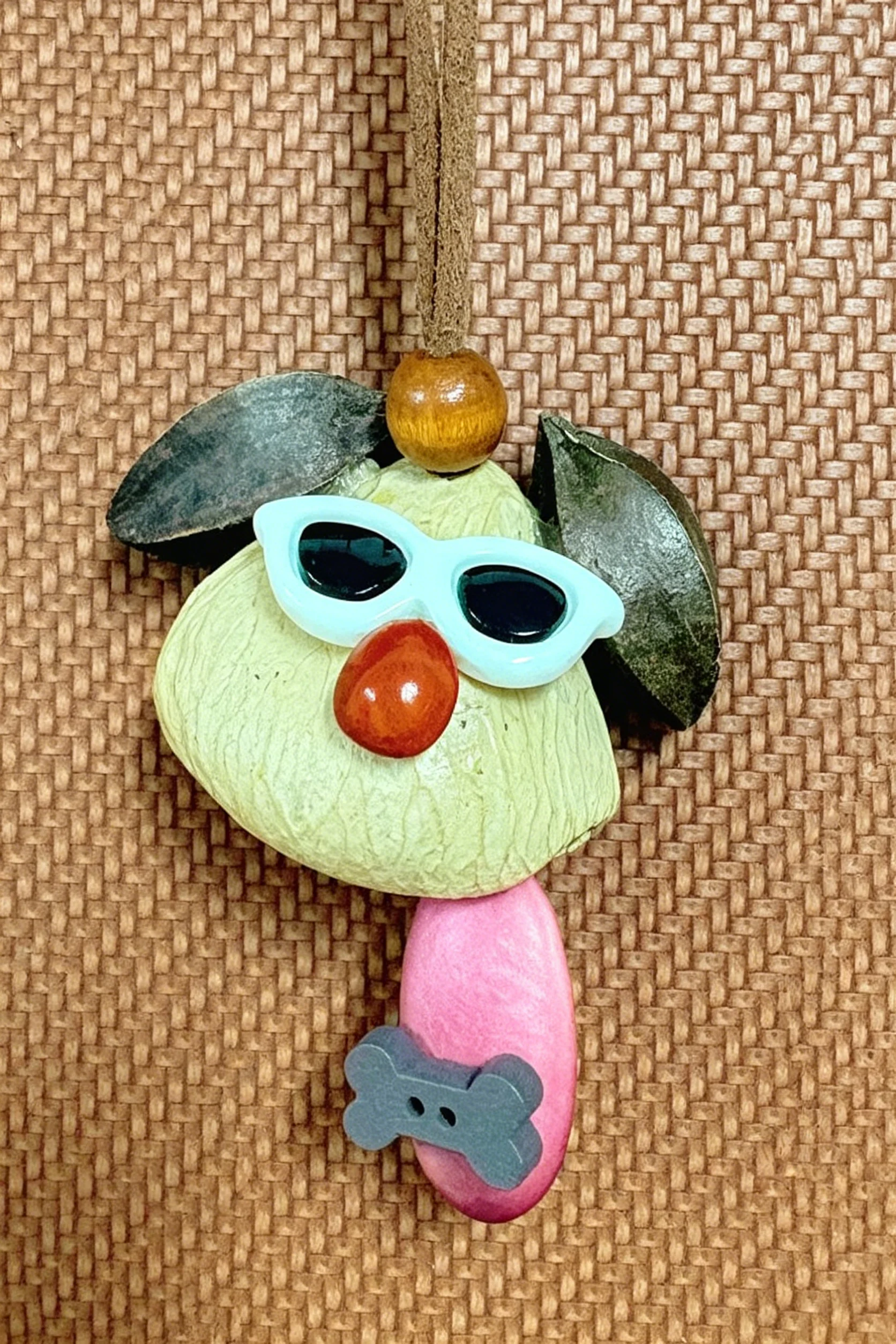 Cute Pod Doll Bag Charm Finished Handcrafted Entada Pendant Practical Ornament for Bag & Car Birthday Gift