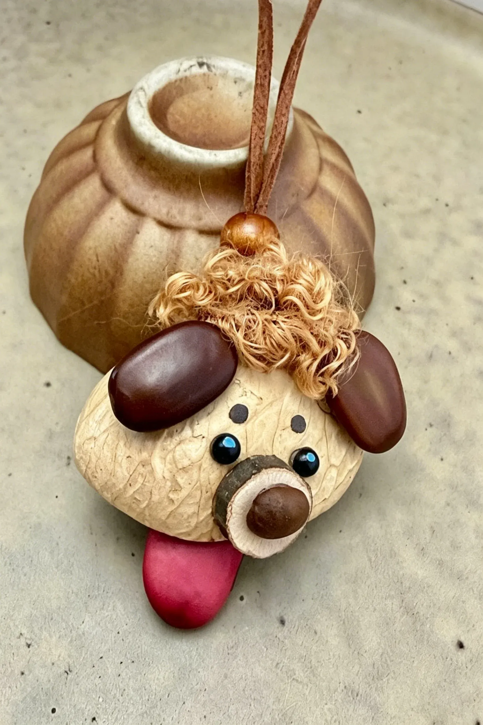 Cute Pod Doll Bag Charm Finished Handcrafted Entada Pendant Practical Ornament for Bag & Car Birthday Gift