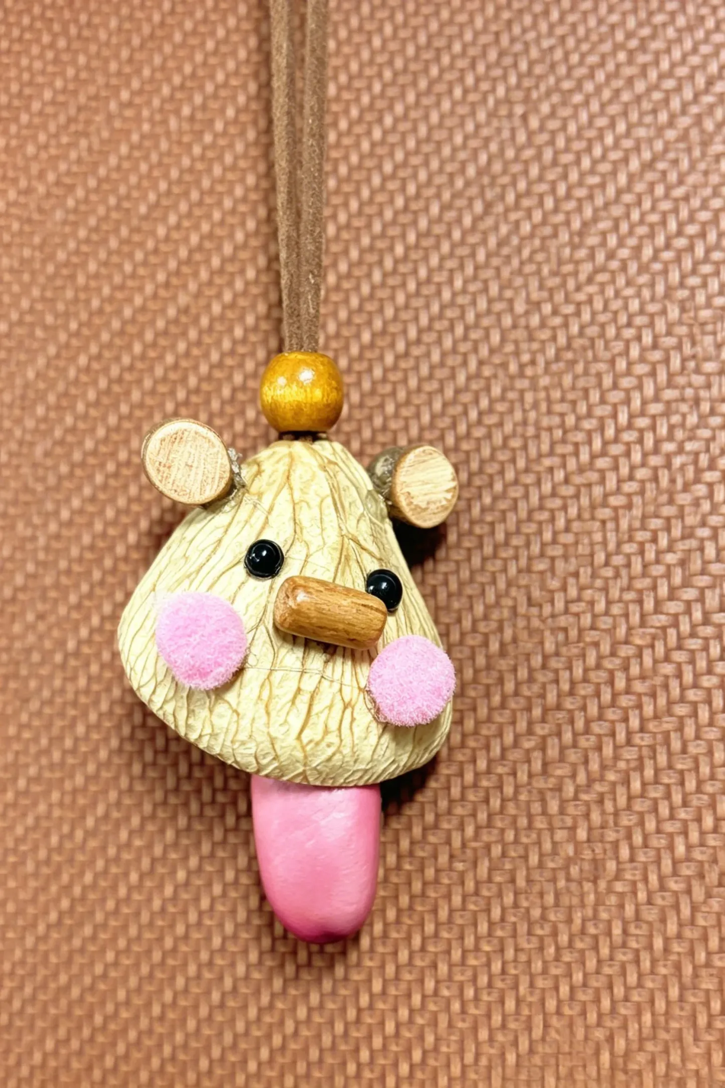 Cute Pod Doll Bag Charm Finished Handcrafted Entada Pendant Practical Ornament for Bag & Car Birthday Gift