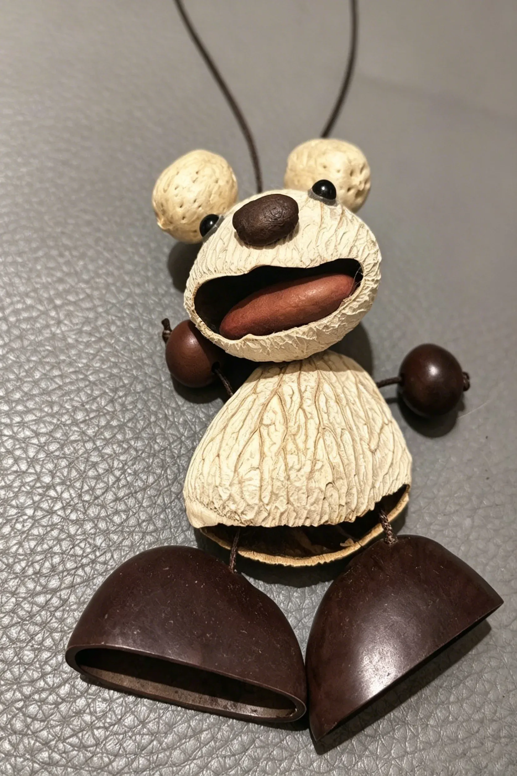 Cute Pod Doll Bag Charm Finished Handcrafted Entada Pendant Practical Ornament for Bag & Car Birthday Gift