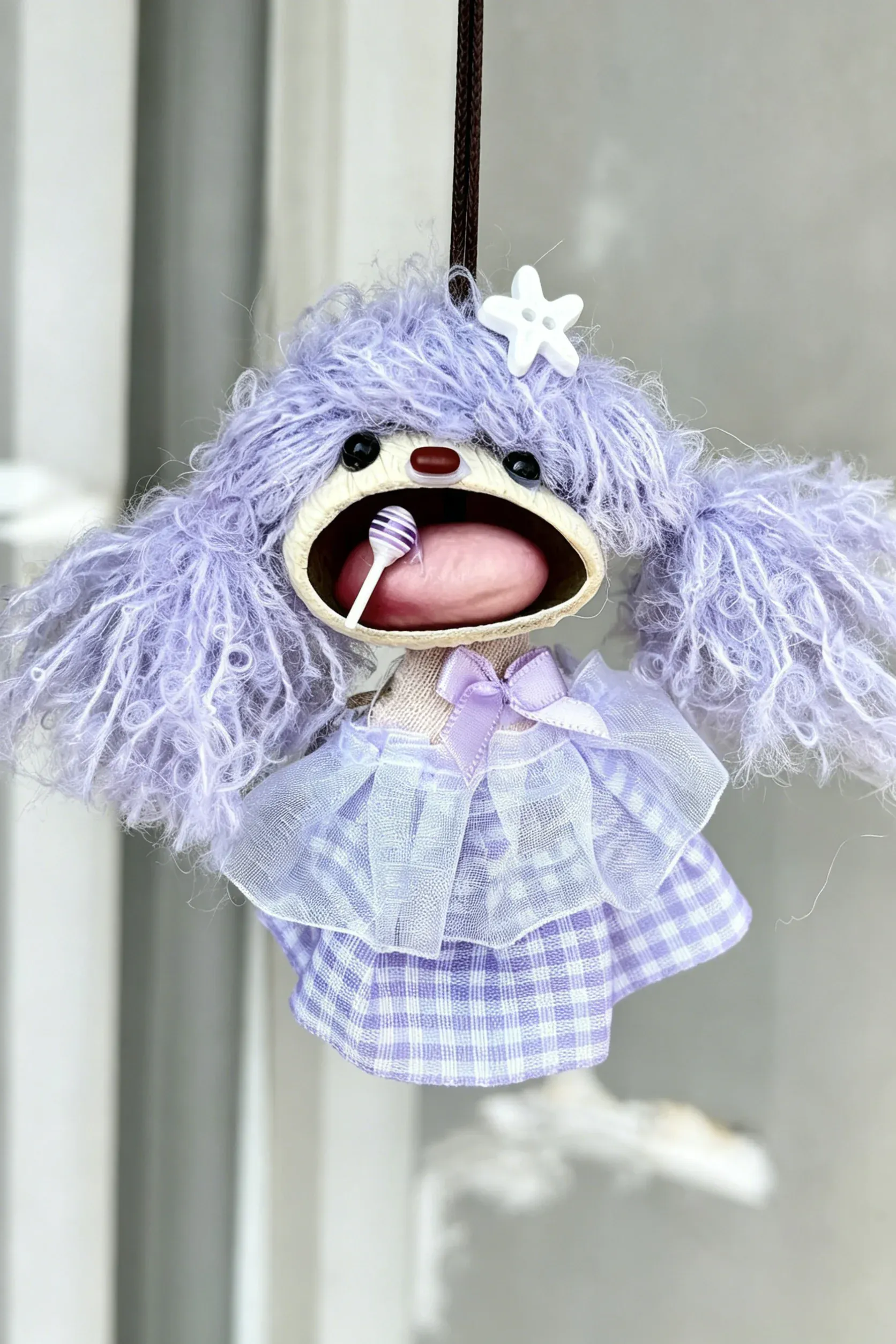 Cute Pod Doll Bag Charm Finished Handcrafted Entada Pendant Practical Ornament for Bag & Car Birthday Gift