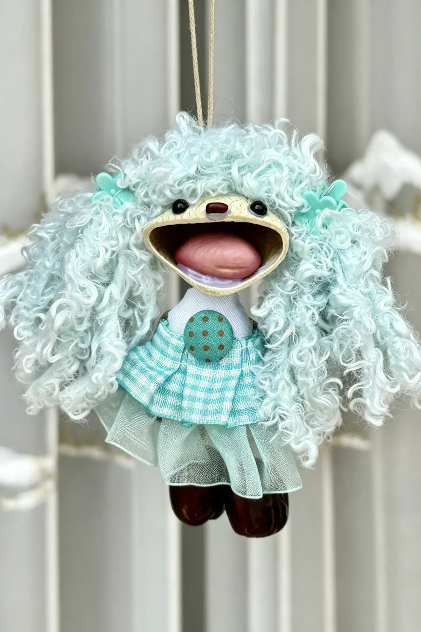 Cute Pod Doll Bag Charm Finished Handcrafted Entada Pendant Practical Ornament for Bag & Car Birthday Gift