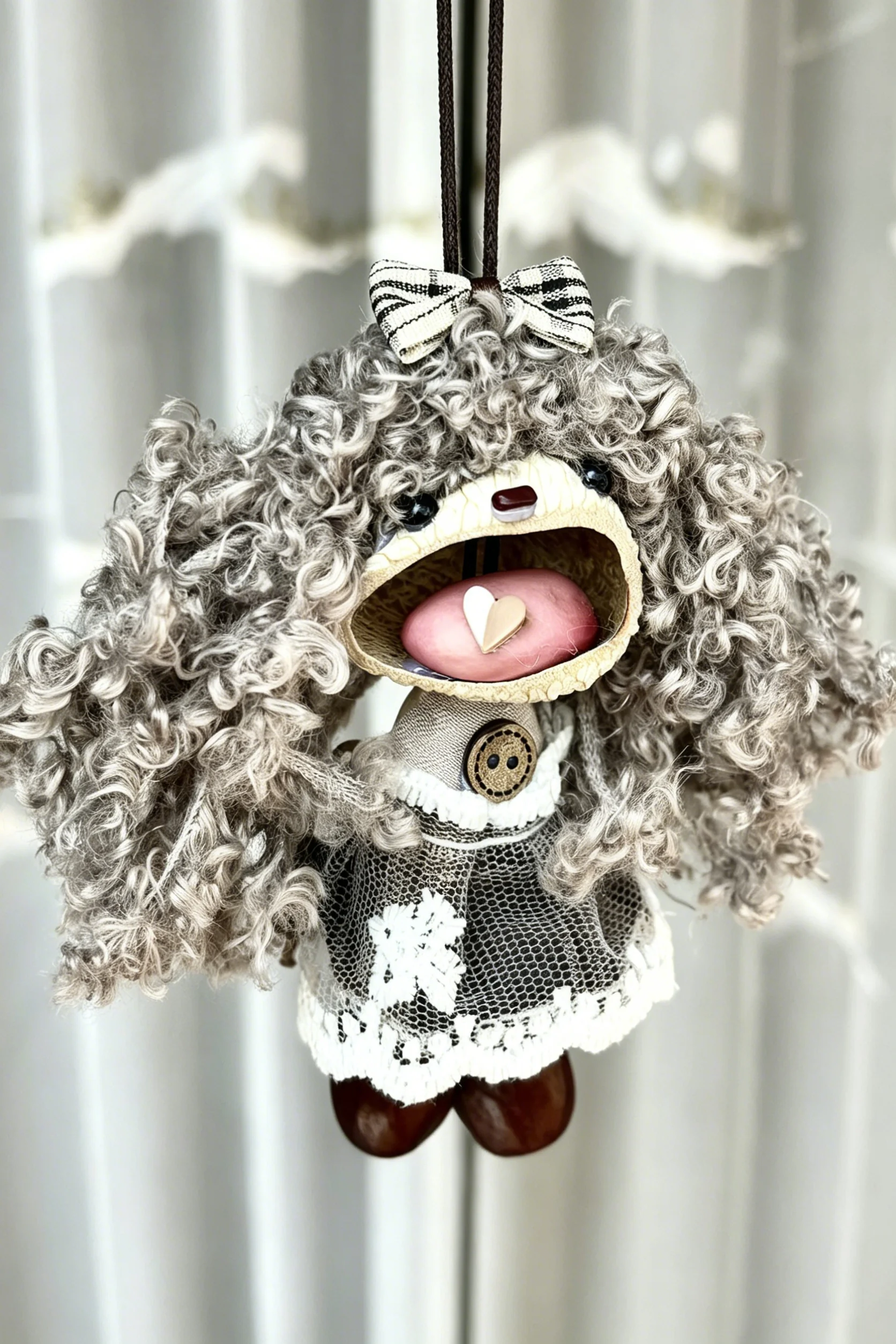 Cute Pod Doll Bag Charm Finished Handcrafted Entada Pendant Practical Ornament for Bag & Car Birthday Gift
