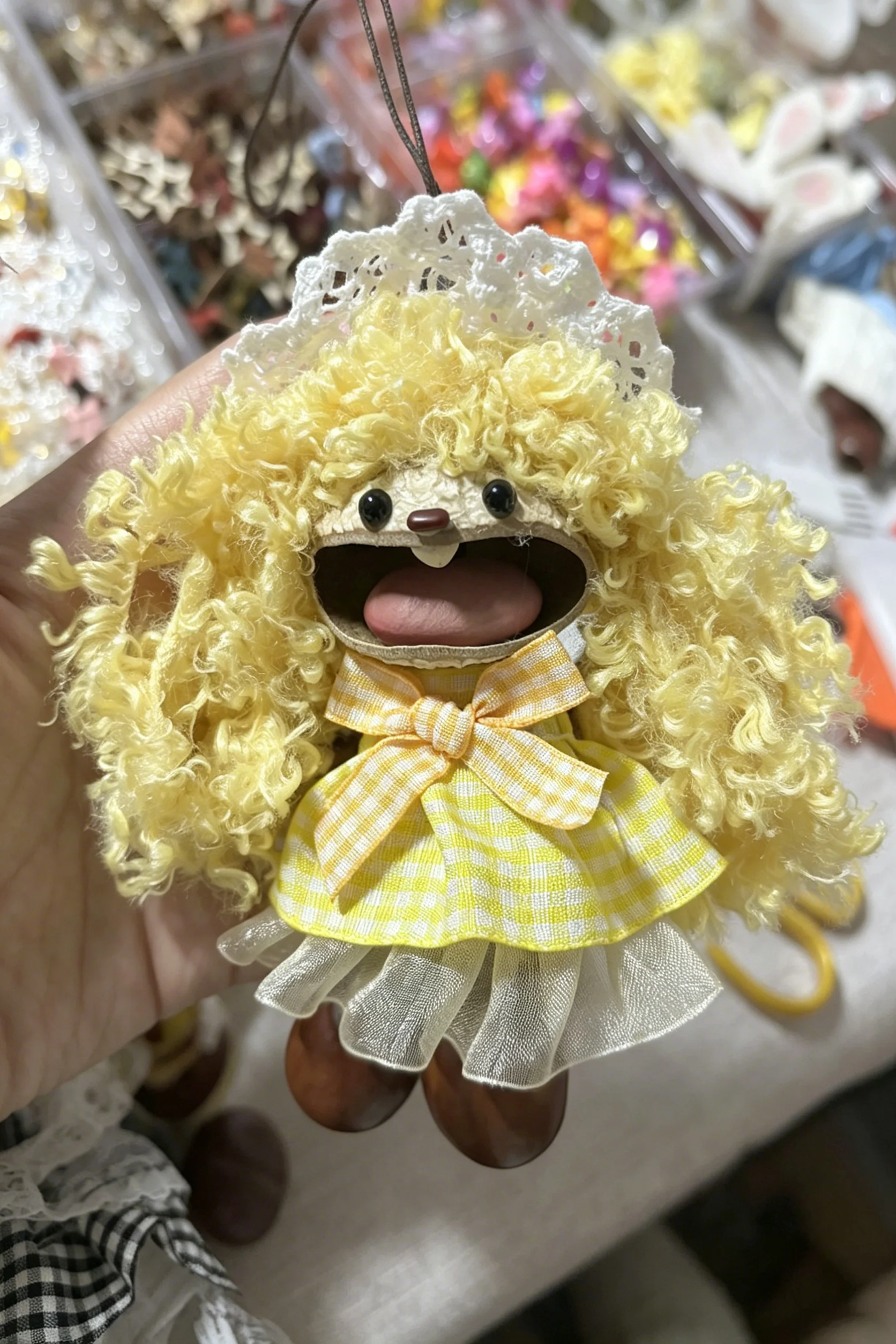 Cute Pod Doll Bag Charm Finished Handcrafted Entada Pendant Practical Ornament for Bag & Car Birthday Gift