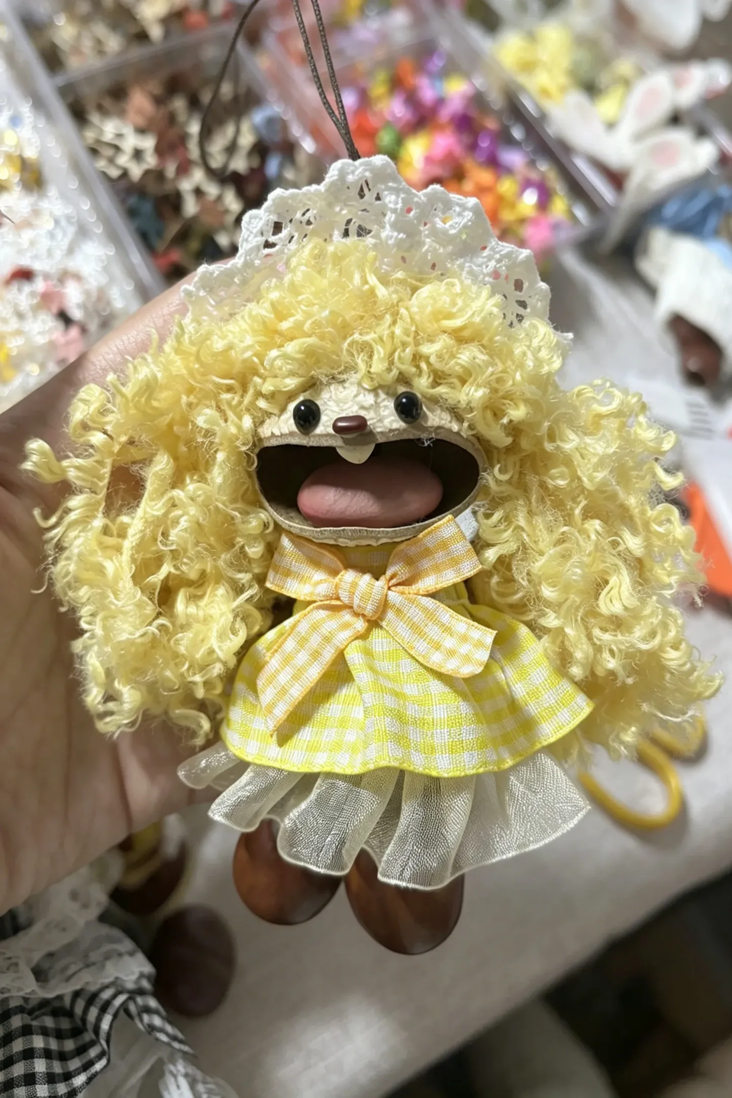 Cute Pod Doll Bag Charm Finished Handcrafted Entada Pendant Practical Ornament for Bag & Car Birthday Gift