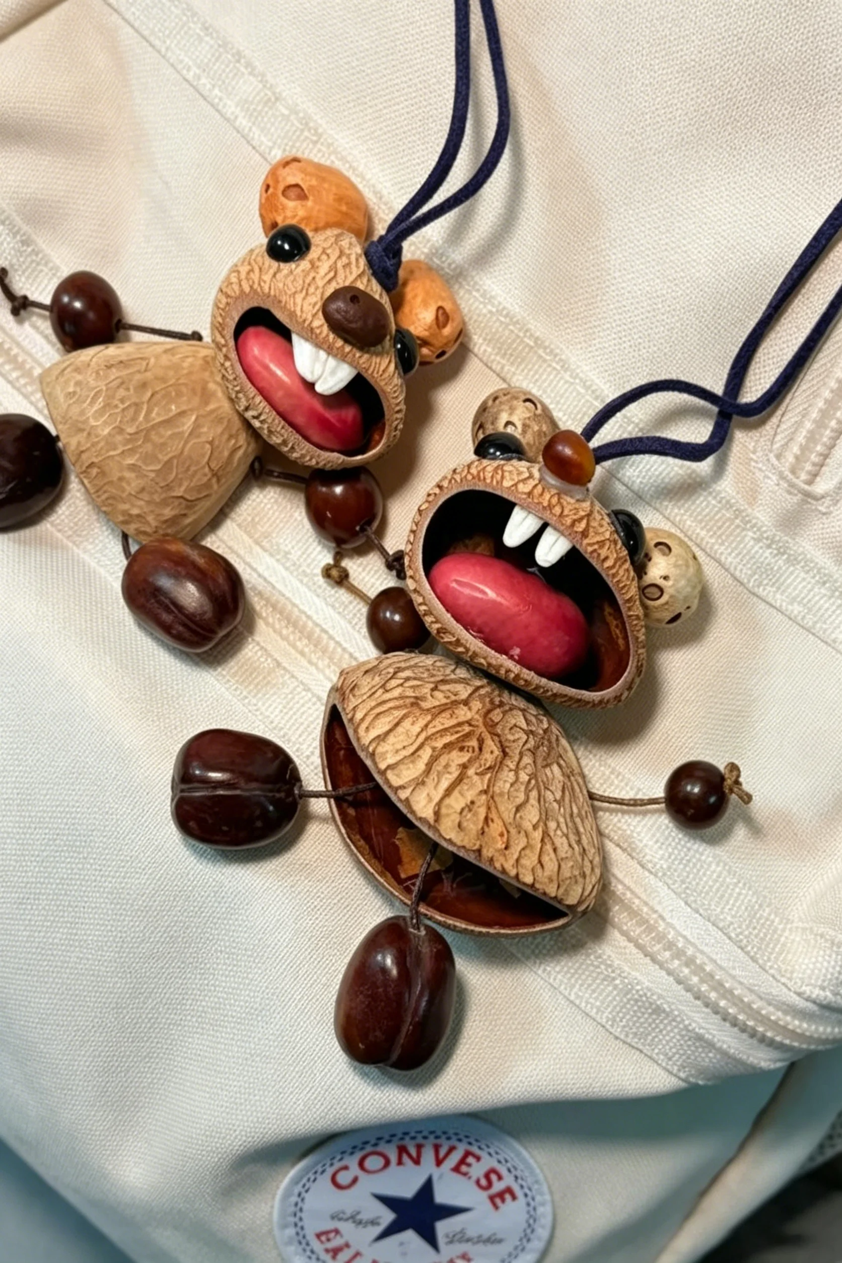 Cute Pod Doll Bag Charm Finished Handcrafted Entada Pendant Practical Ornament for Bag & Car Birthday Gift