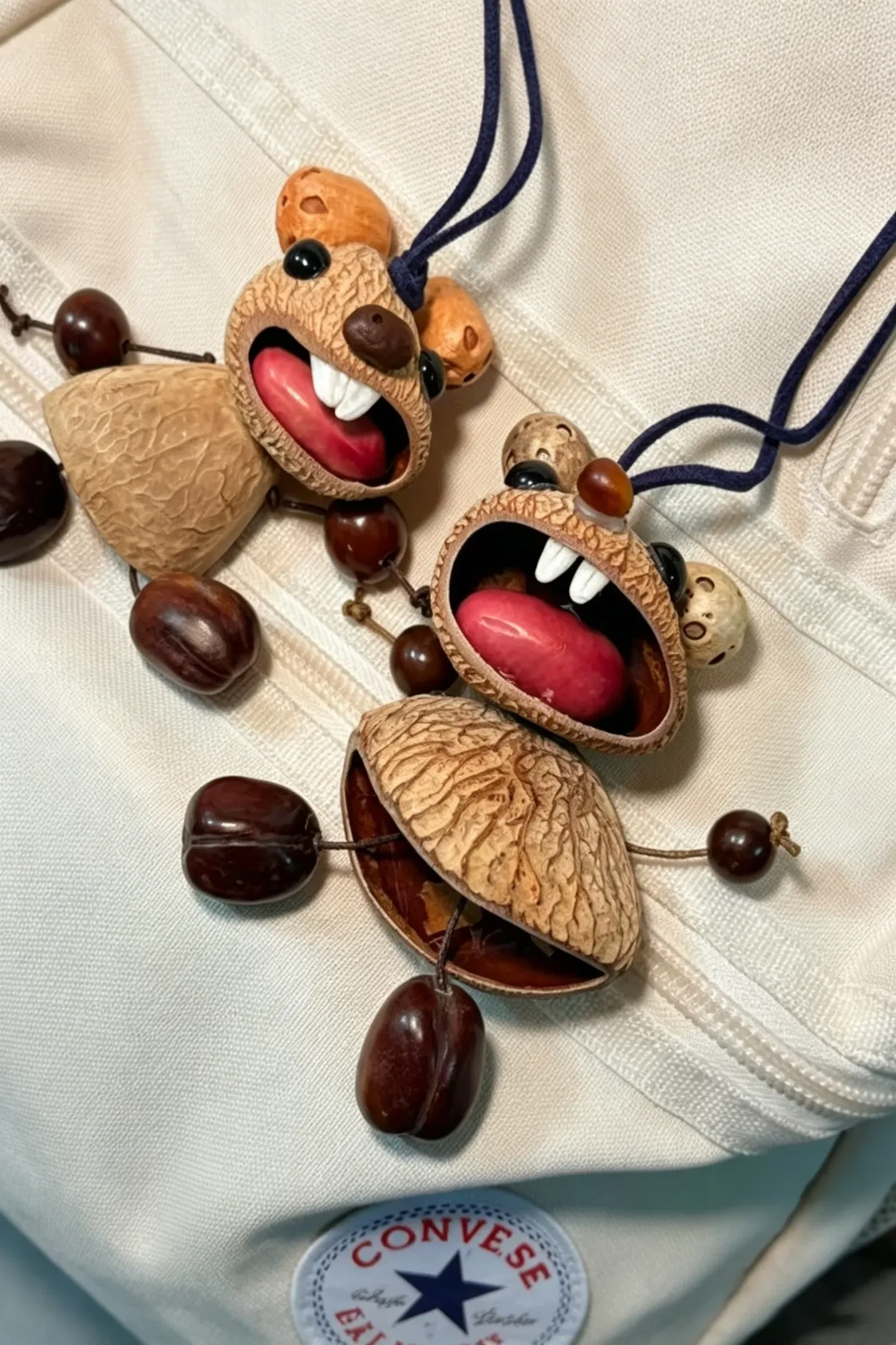 Cute Pod Doll Bag Charm Finished Handcrafted Entada Pendant Practical Ornament for Bag & Car Birthday Gift
