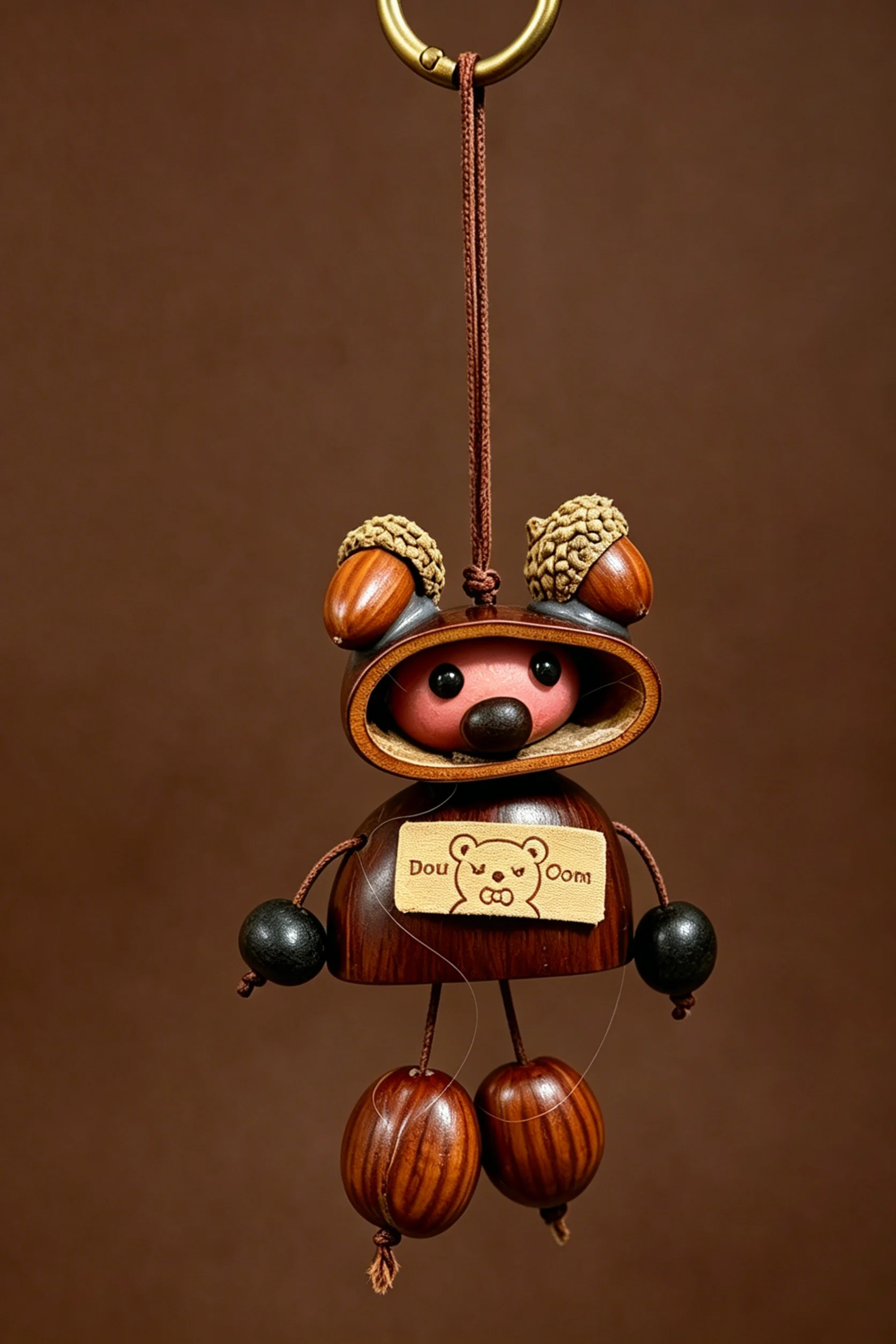 Cute Pod Doll Bag Charm Finished Handcrafted Entada Pendant Practical Ornament for Bag & Car Birthday Gift