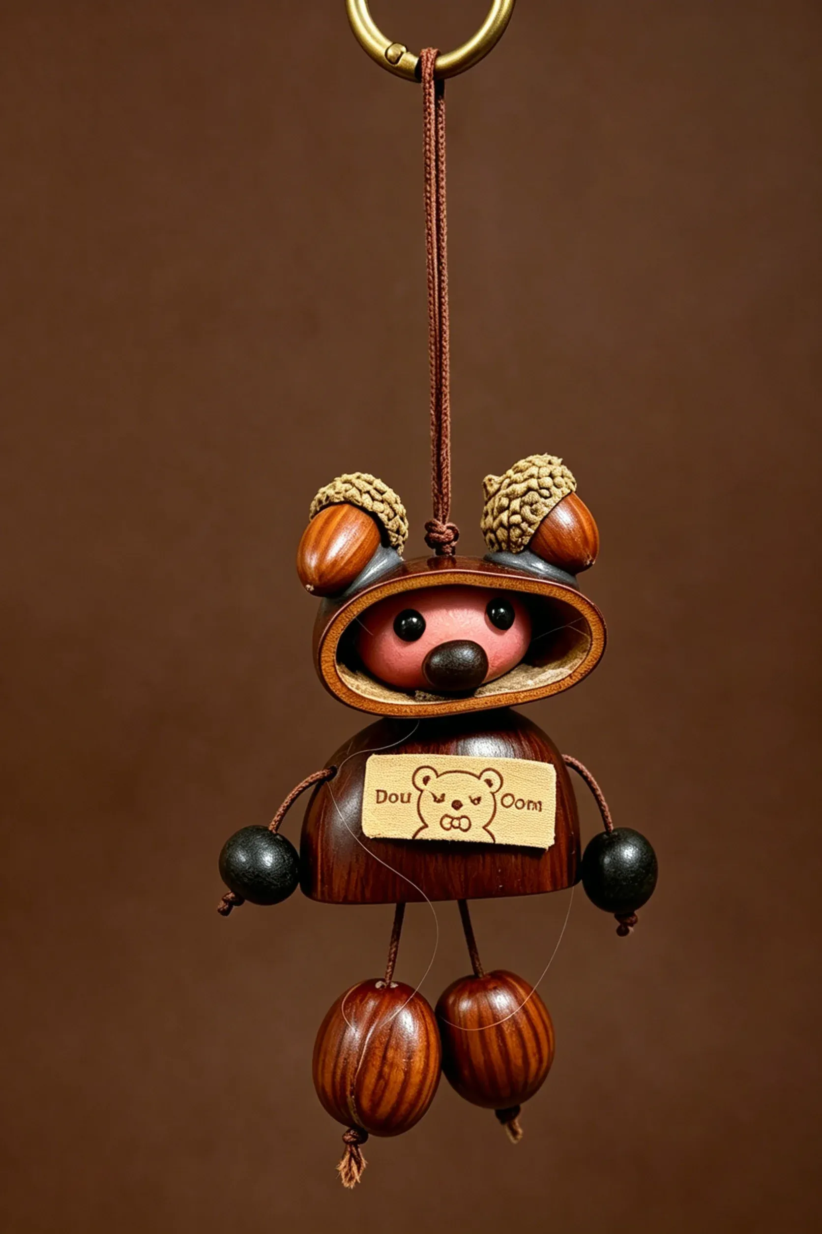 Cute Pod Doll Bag Charm Finished Handcrafted Entada Pendant Practical Ornament for Bag & Car Birthday Gift