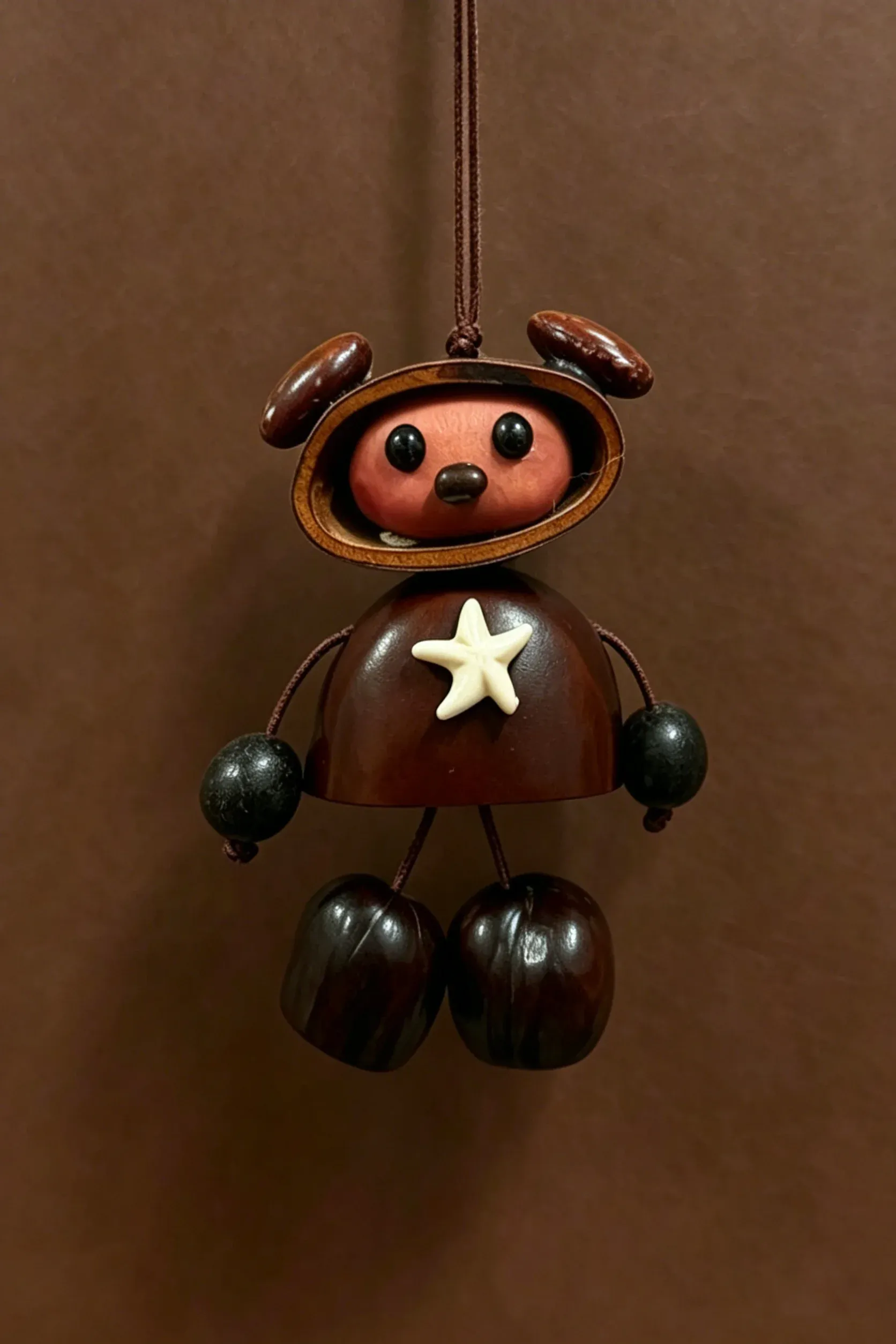 Cute Pod Doll Bag Charm Finished Handcrafted Entada Pendant Practical Ornament for Bag & Car Birthday Gift