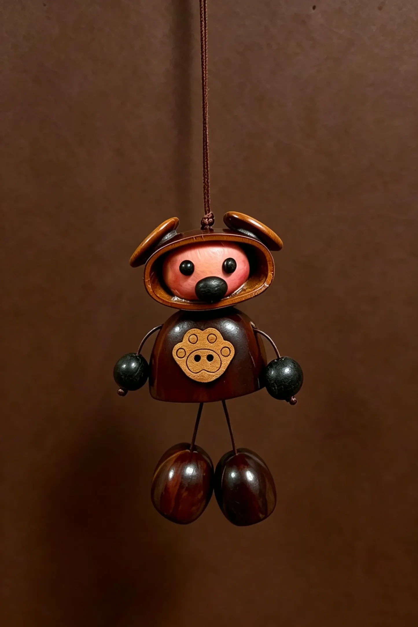 Cute Pod Doll Bag Charm Finished Handcrafted Entada Pendant Practical Ornament for Bag & Car Birthday Gift