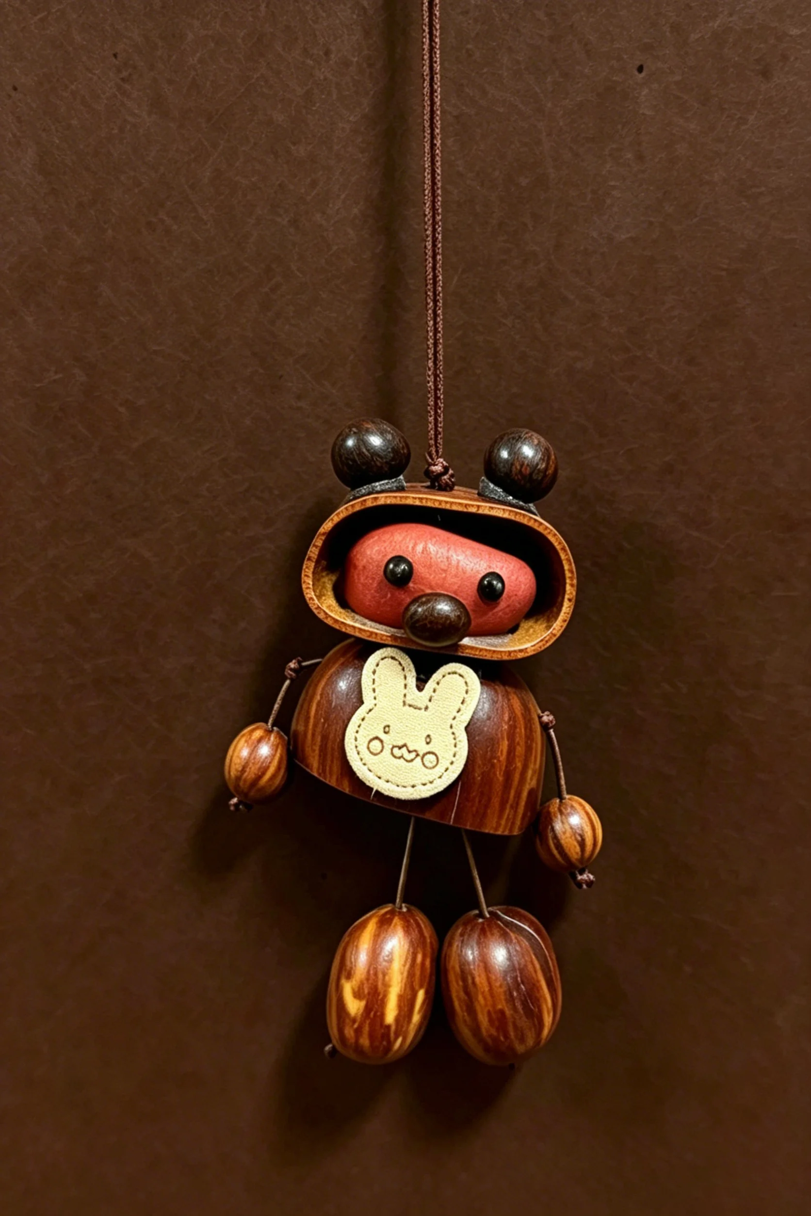 Cute Pod Doll Bag Charm Finished Handcrafted Entada Pendant Practical Ornament for Bag & Car Birthday Gift