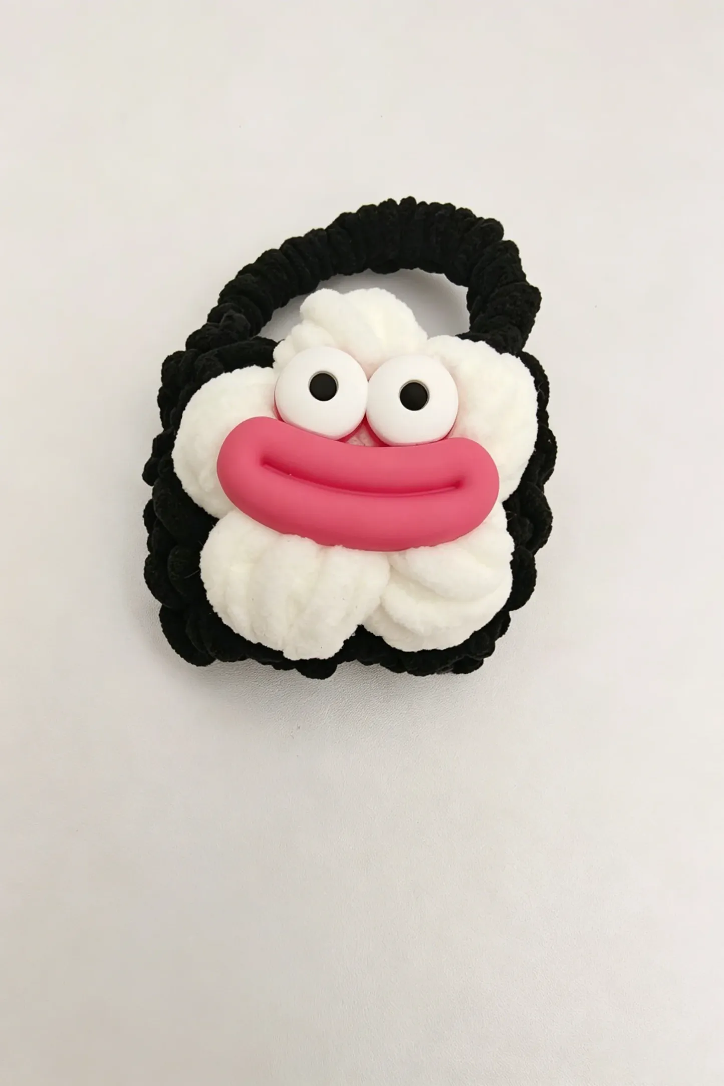 Sausage Mouth Plush Bluetooth Earphone Bag Handmade Knitted Yarn Case Funny Cartoon Ugly Cute Big Eyes Big Lips