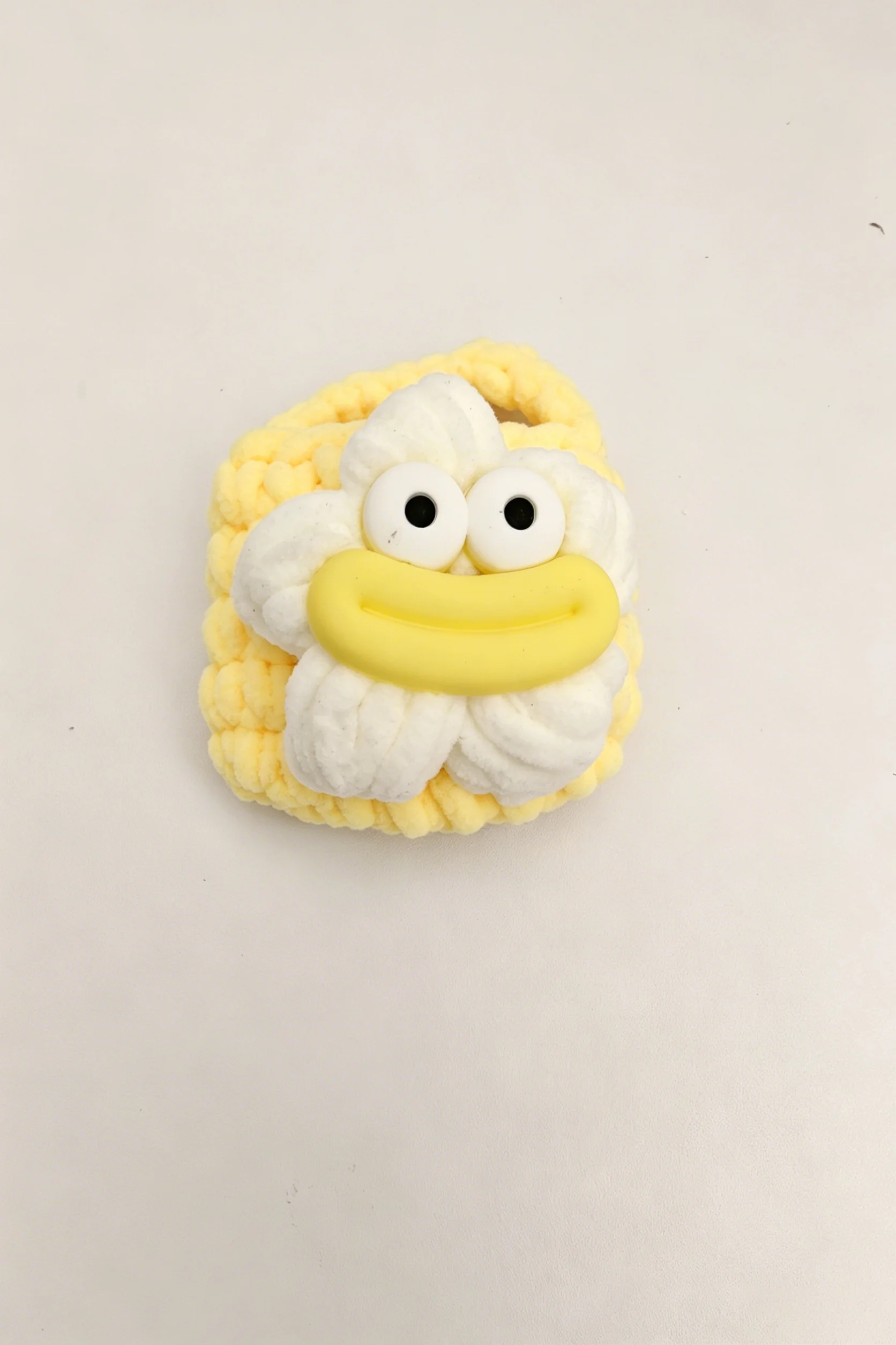 Sausage Mouth Plush Bluetooth Earphone Bag Handmade Knitted Yarn Case Funny Cartoon Ugly Cute Big Eyes Big Lips