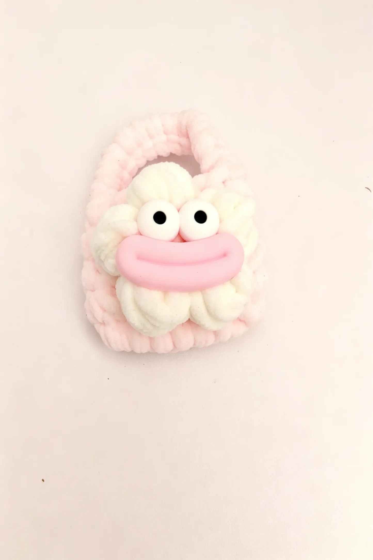 Sausage Mouth Plush Bluetooth Earphone Bag Handmade Knitted Yarn Case Funny Cartoon Ugly Cute Big Eyes Big Lips