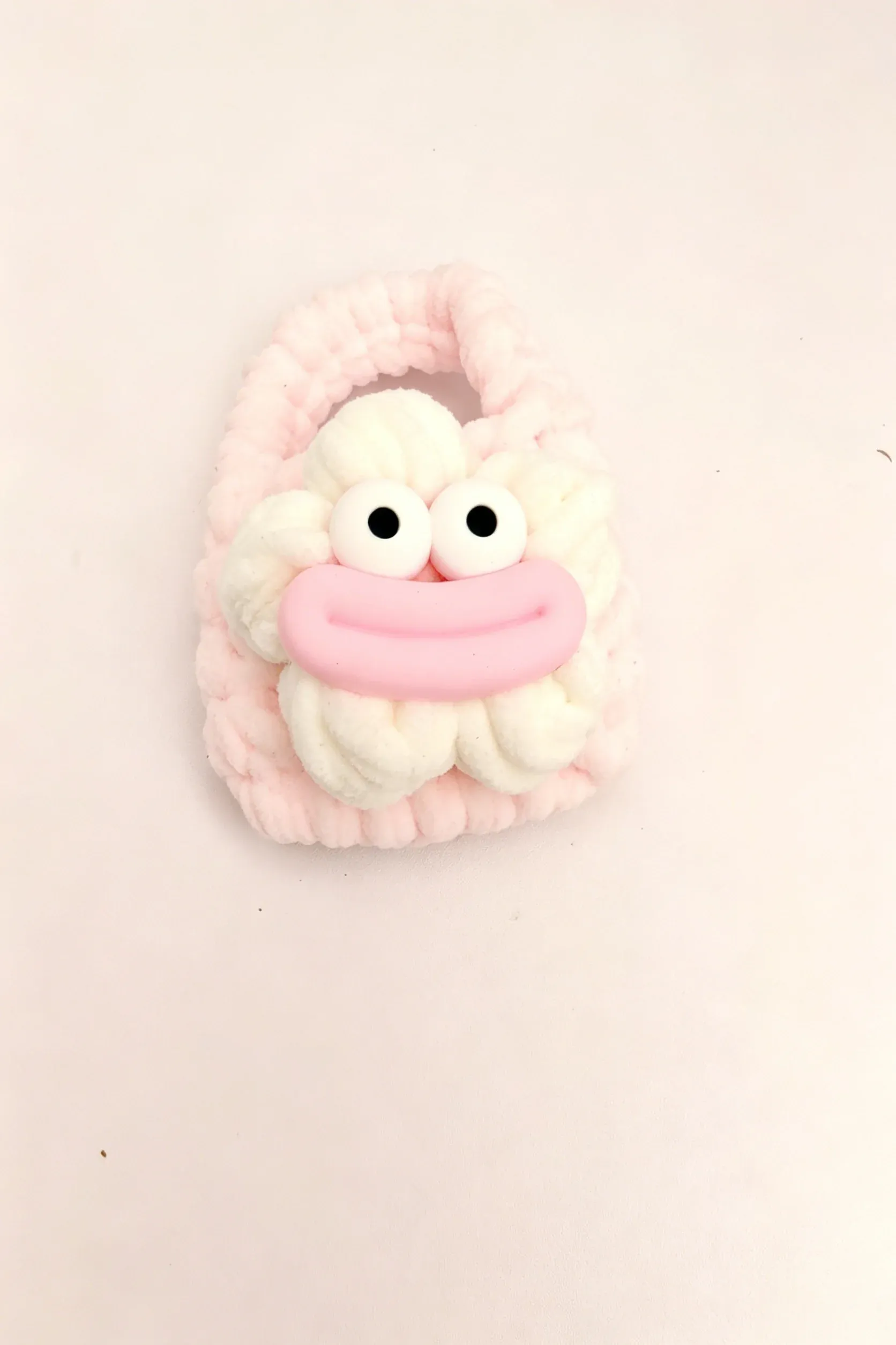 Sausage Mouth Plush Bluetooth Earphone Bag Handmade Knitted Yarn Case Funny Cartoon Ugly Cute Big Eyes Big Lips