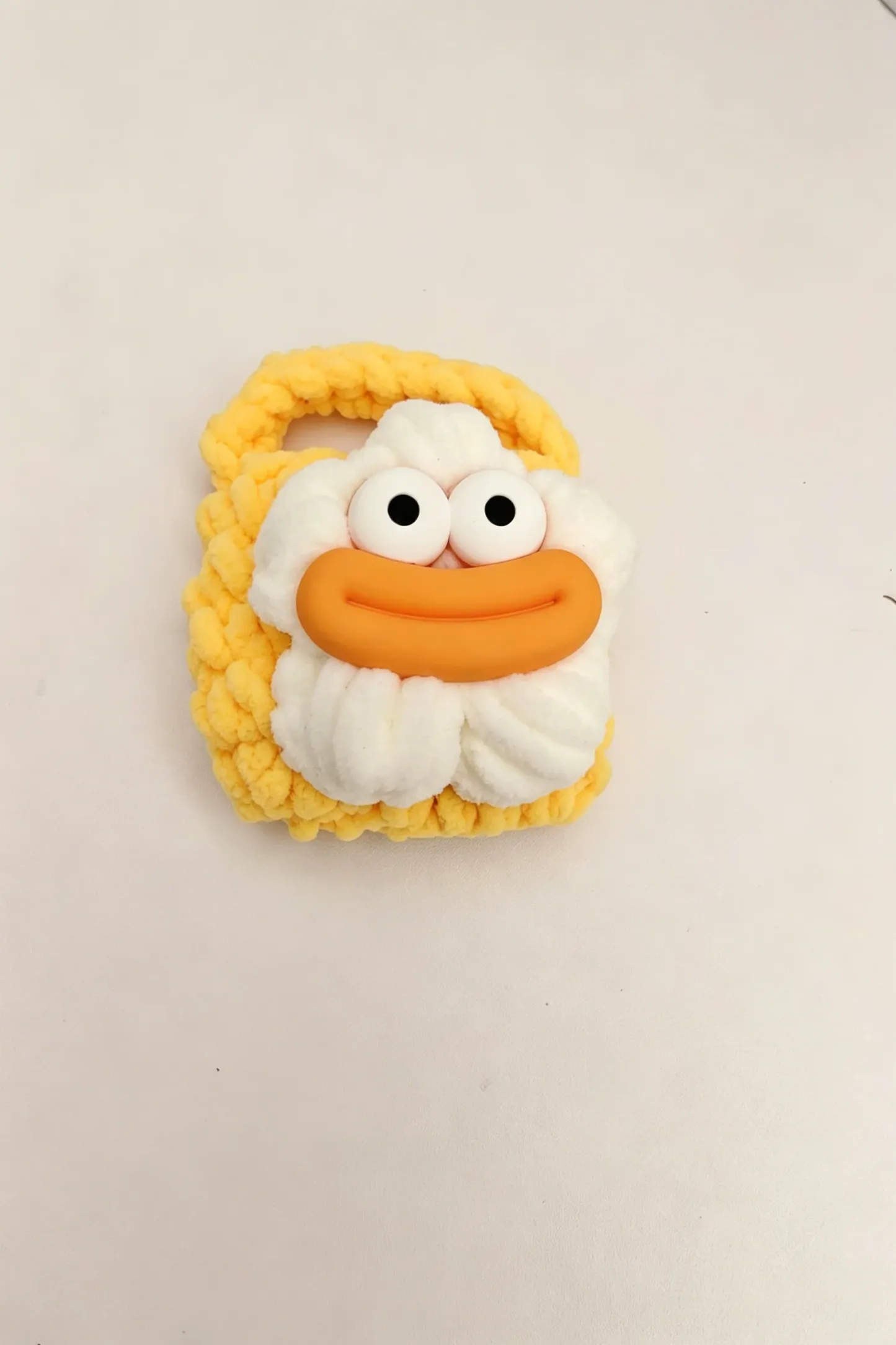 Sausage Mouth Plush Bluetooth Earphone Bag Handmade Knitted Yarn Case Funny Cartoon Ugly Cute Big Eyes Big Lips