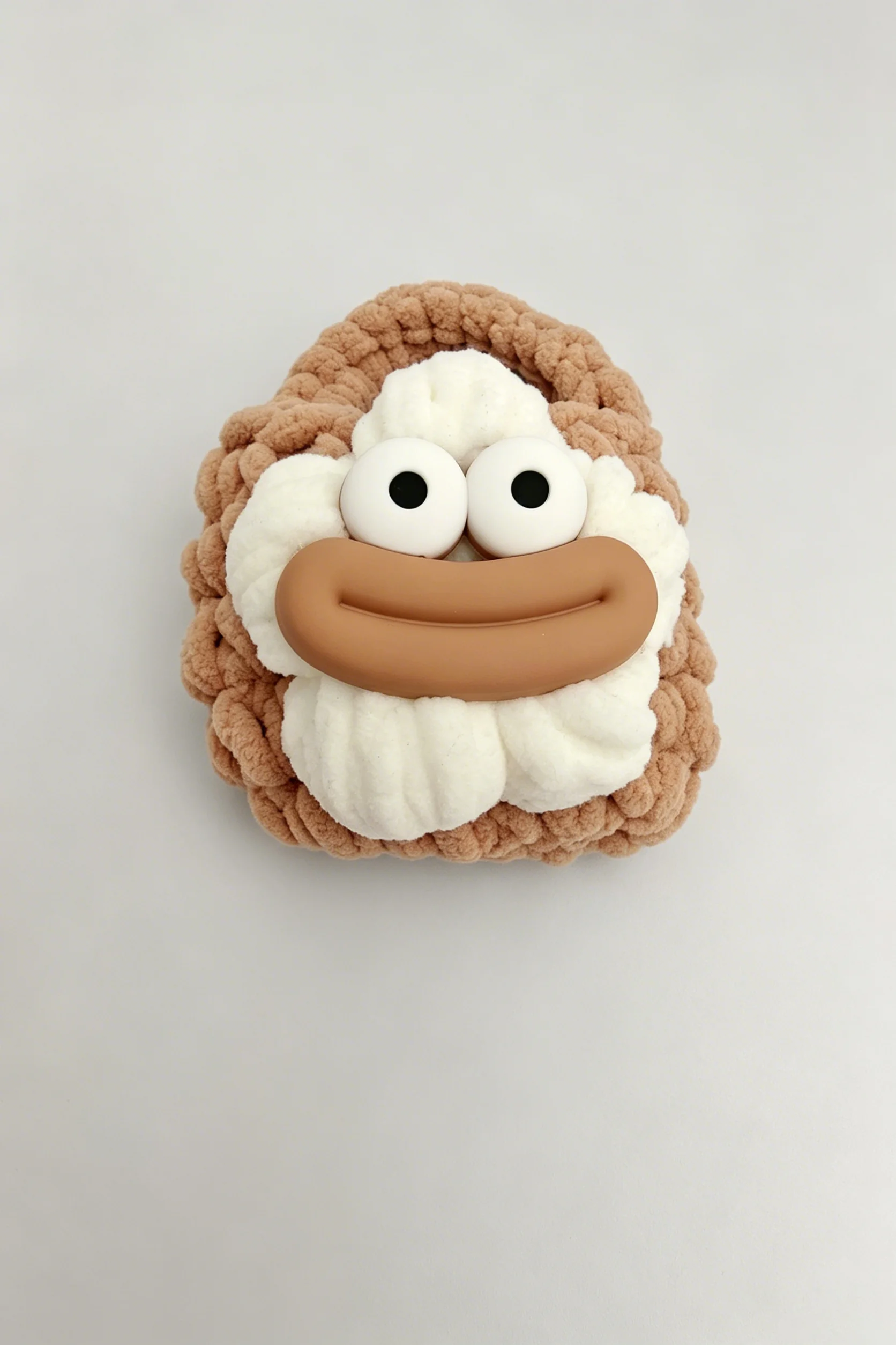 Sausage Mouth Plush Bluetooth Earphone Bag Handmade Knitted Case