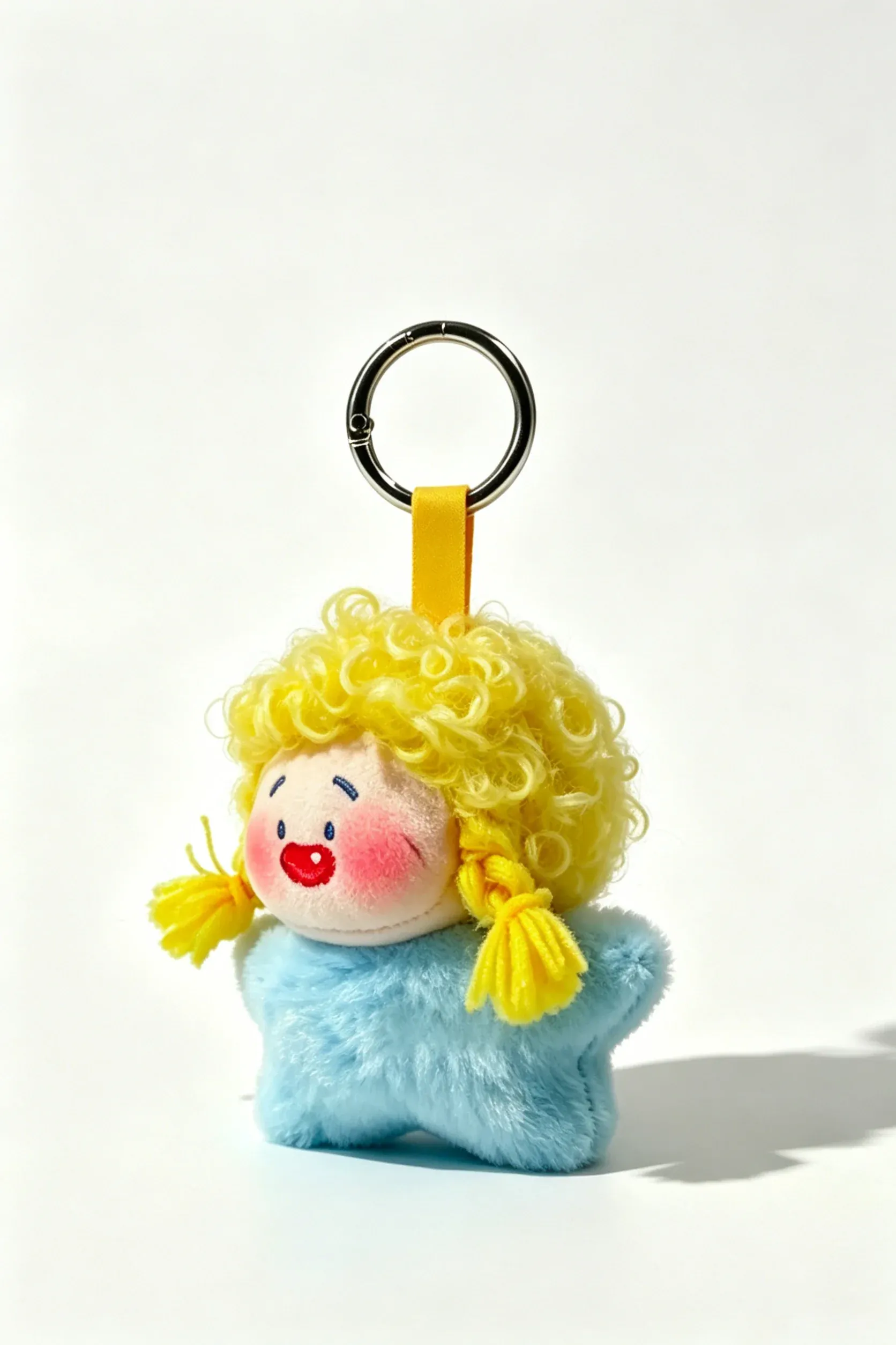 New Ugly Cute Fluffy Plush Pendant Furry Star Doll Keychain Cute Backpack Ornament