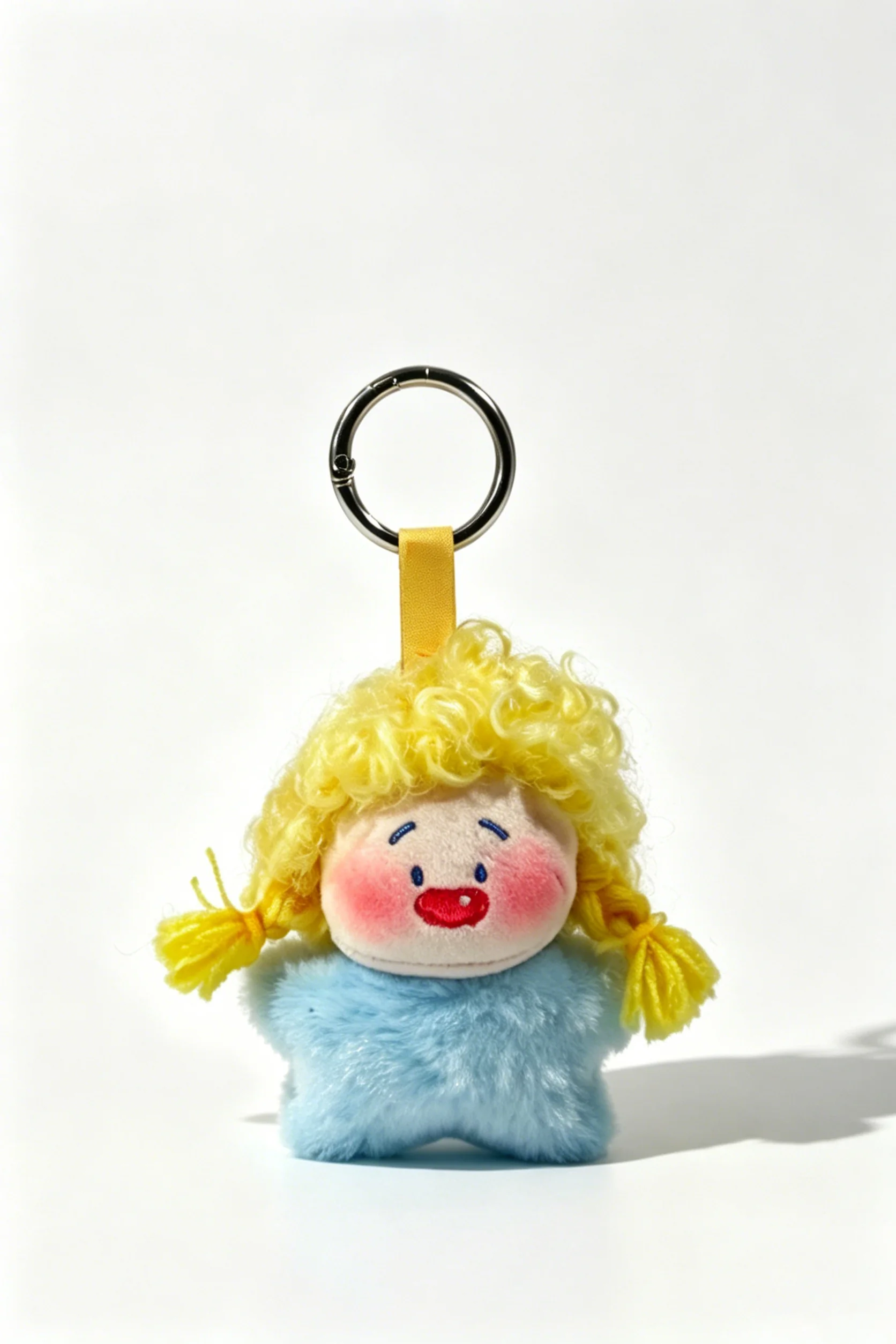 New Ugly Cute Fluffy Plush Pendant Furry Star Doll Keychain Cute Backpack Ornament