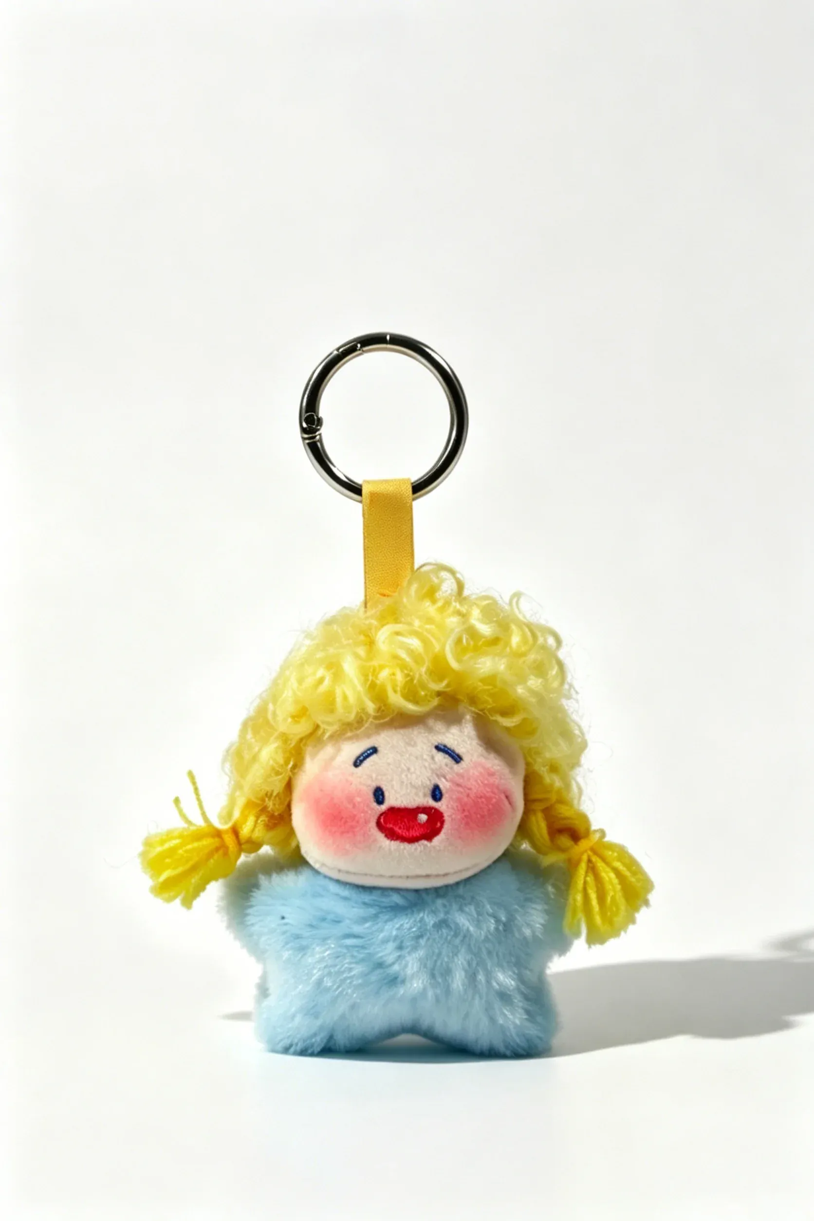 New Ugly Cute Fluffy Plush Pendant Furry Star Doll Keychain Cute Backpack Ornament