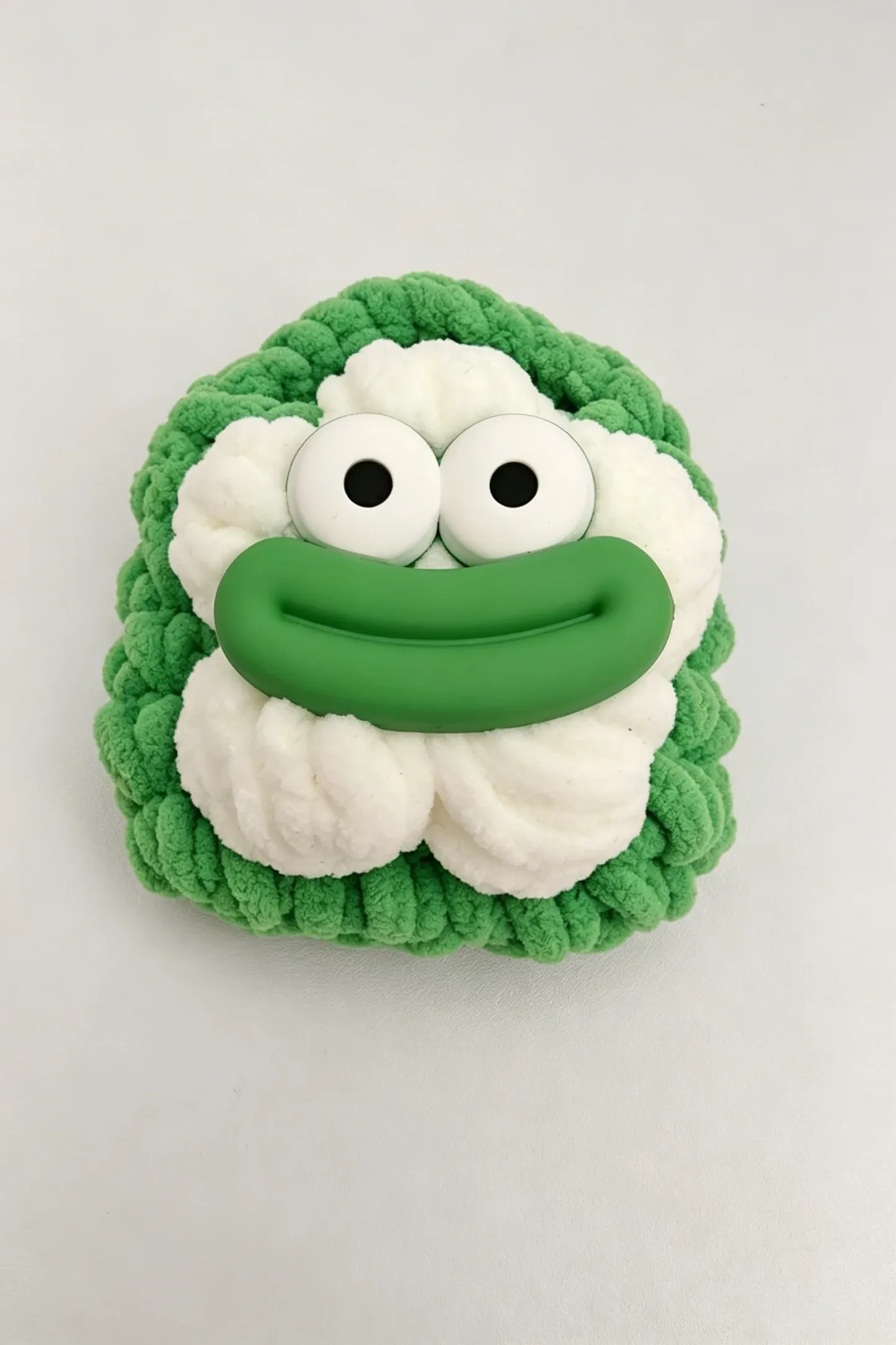 Sausage Mouth Plush Bluetooth Earphone Bag Handmade Knitted Yarn Case Funny Cartoon Ugly Cute Big Eyes Big Lips