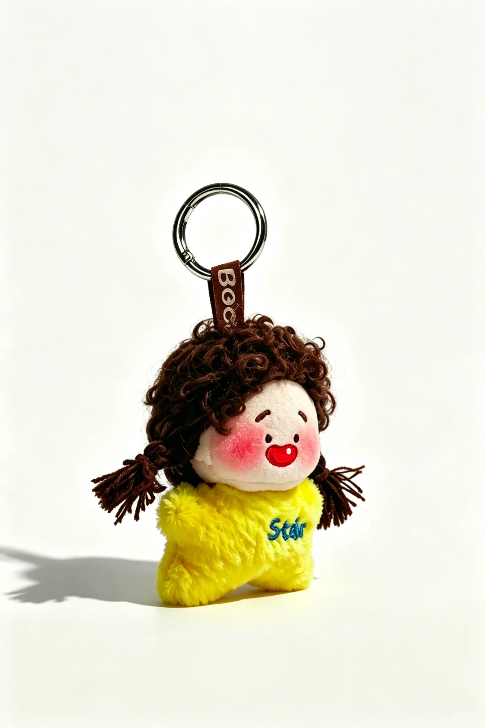 New Ugly Cute Fluffy Plush Pendant Furry Star Doll Keychain Cute Backpack Ornament