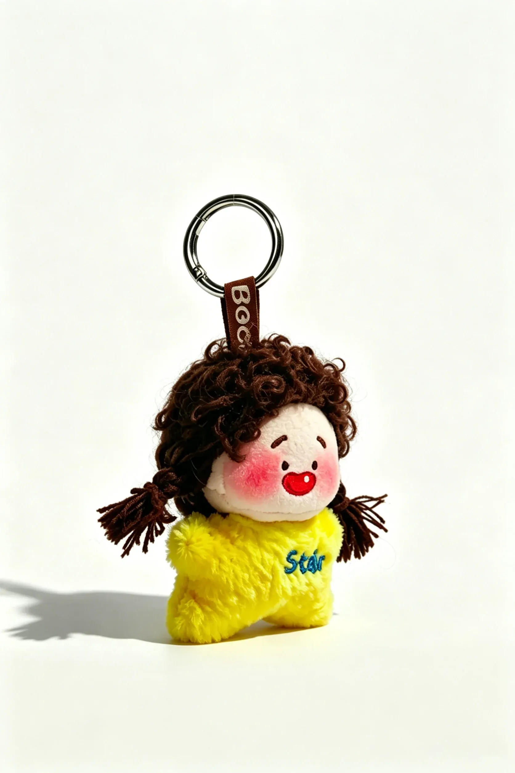 New Ugly Cute Fluffy Plush Pendant Furry Star Doll Keychain Cute Backpack Ornament