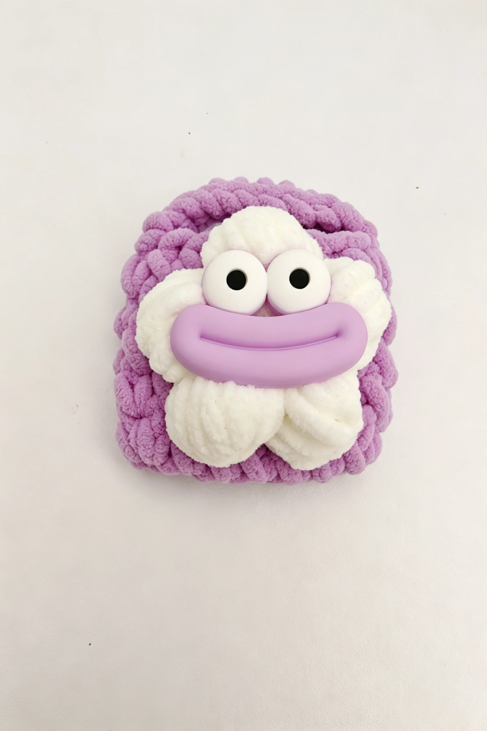 Sausage Mouth Plush Bluetooth Earphone Bag Handmade Knitted Case