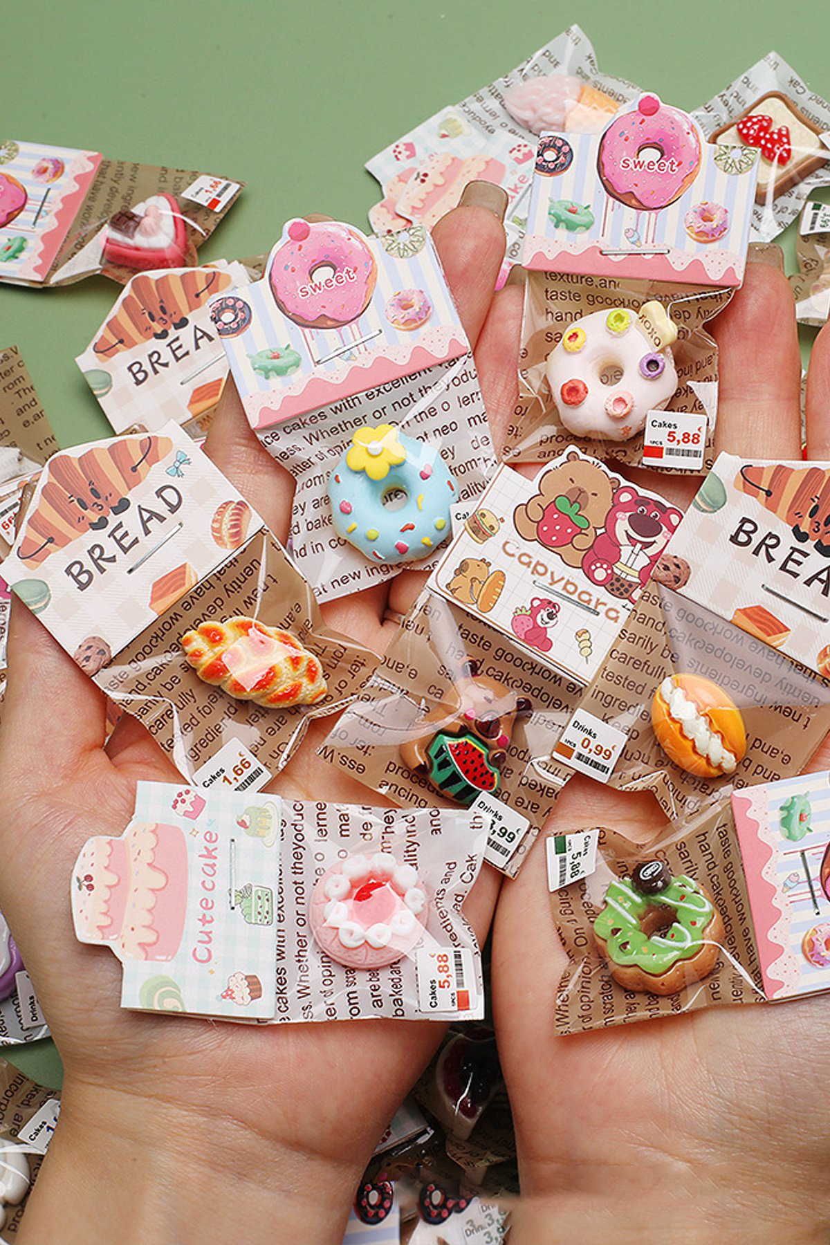 Miniature Simulation Cake Bread Food Models Individual Pack Dollhouse Accessory Toy