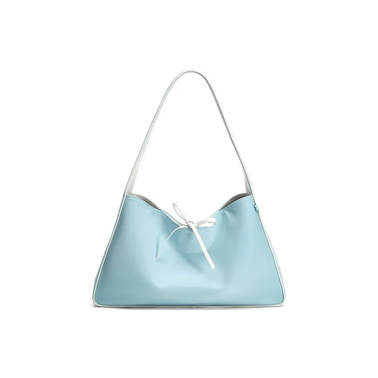 【2WAY仕様】大容量×両面配色のトライアングルバッグ｜ミニポーチ付き通勤・通学にも最適