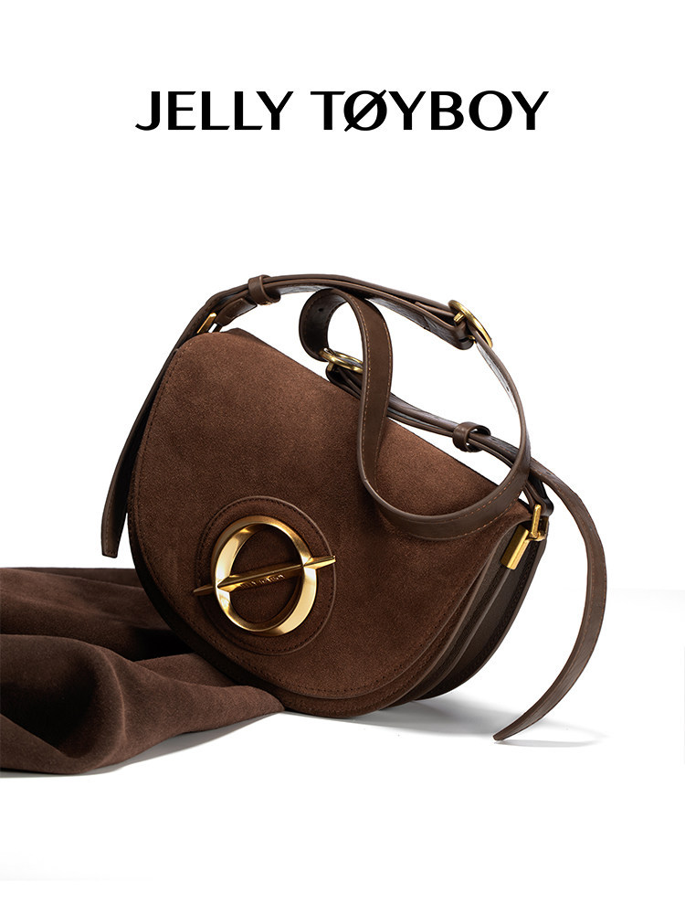Jellytoyboy women nomadic retro saddle bag high-end texture shoulder crossbody bag | JTB equestrian bag