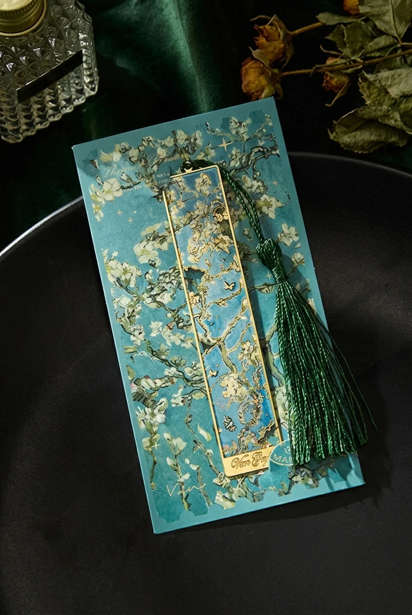 Metal Bookmark Art Song Series Retro Painting Page Clip