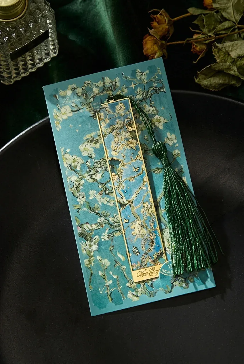 Metal Bookmark Art Song Series Creative Retro Famous Painting Metal Planner Charm Reading Page Clip
