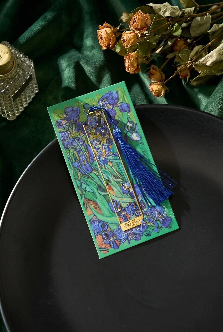 Metal Bookmark Art Song Series Creative Retro Famous Painting Metal Planner Charm Reading Page Clip