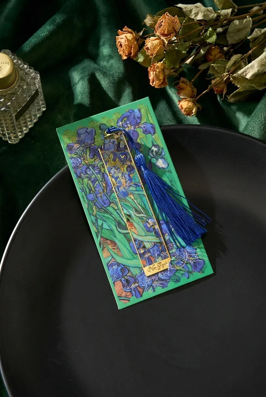 Metal Bookmark Art Song Series Creative Retro Famous Painting Metal Planner Charm Reading Page Clip